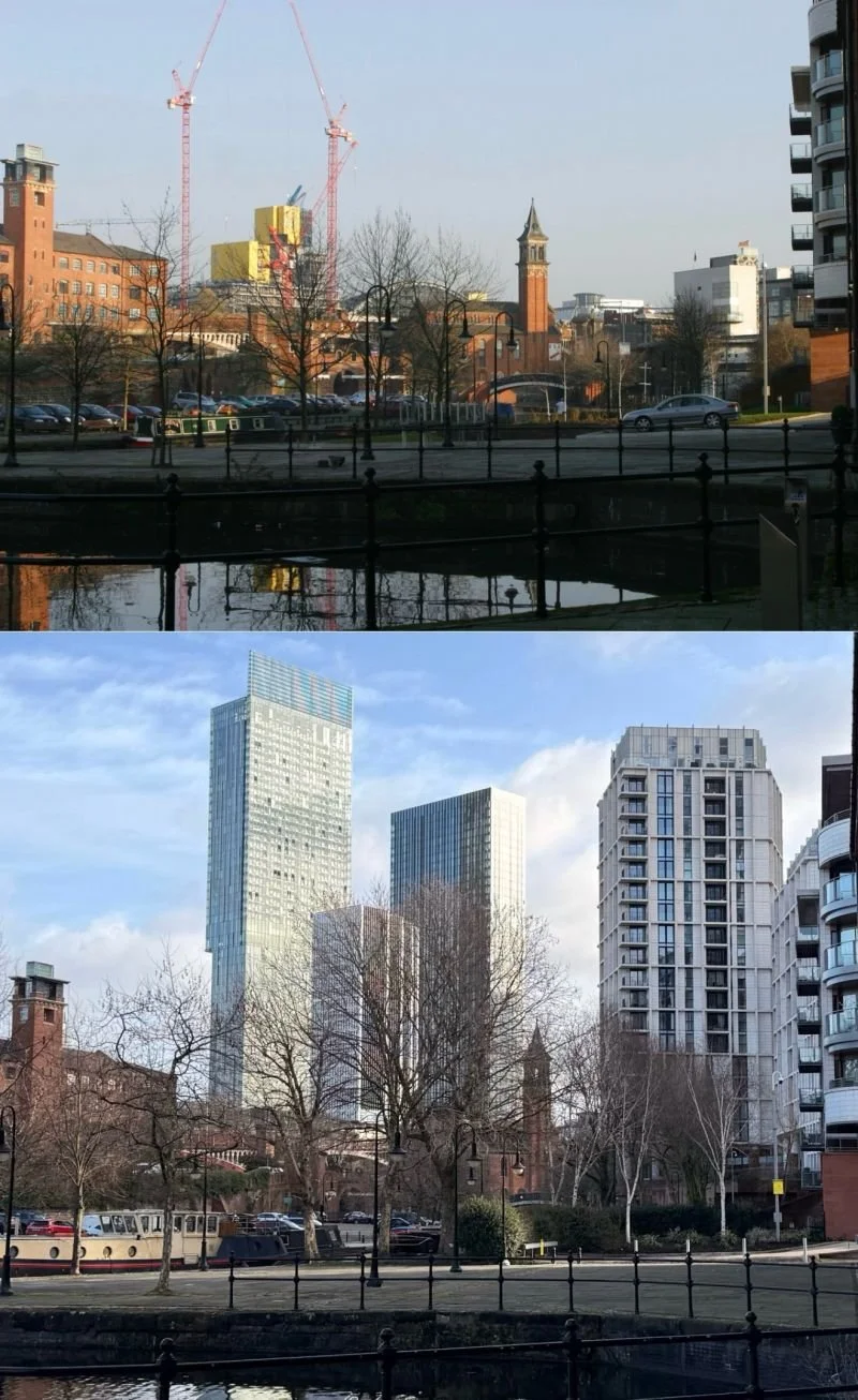 Castlefield when Beetham Tower was under construction.