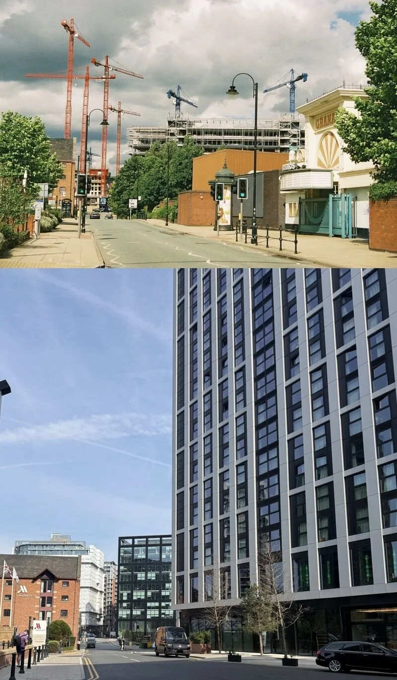 Looking north along Water Street.