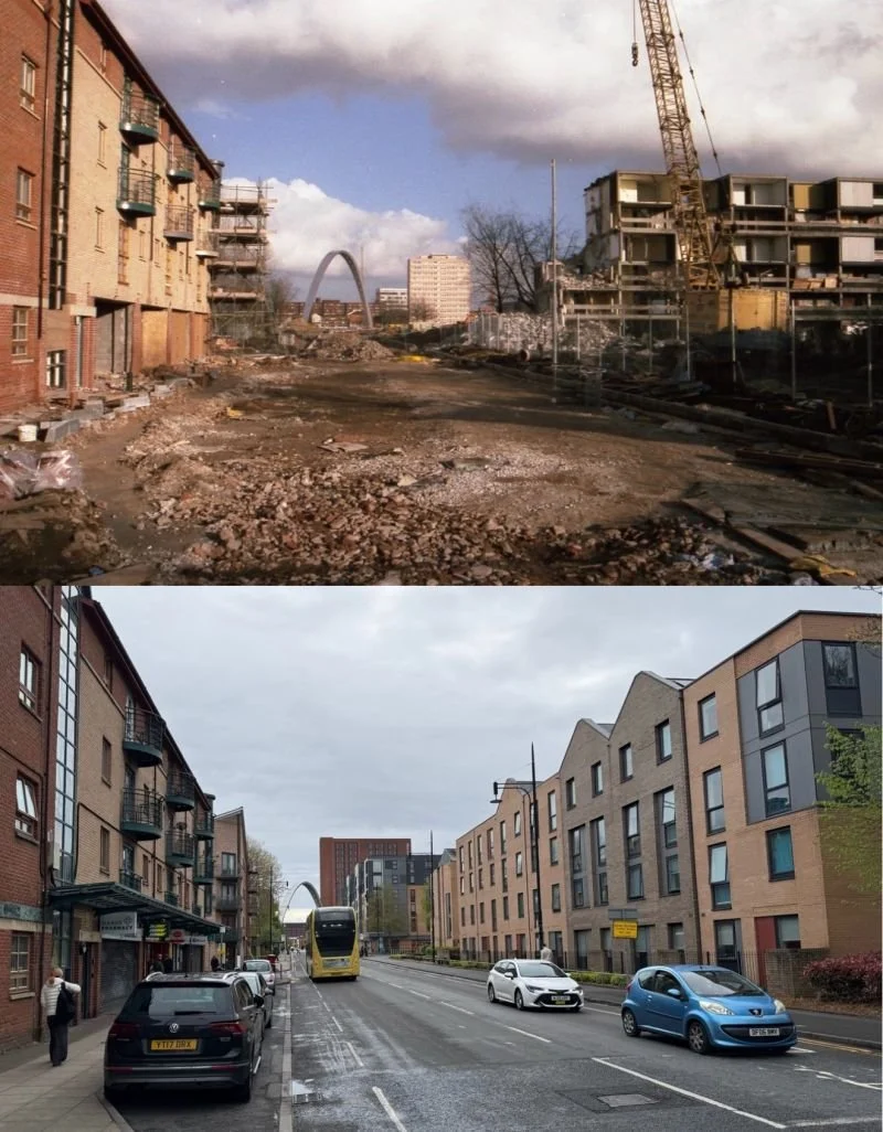 Looking east along Stretford Road in Hulme