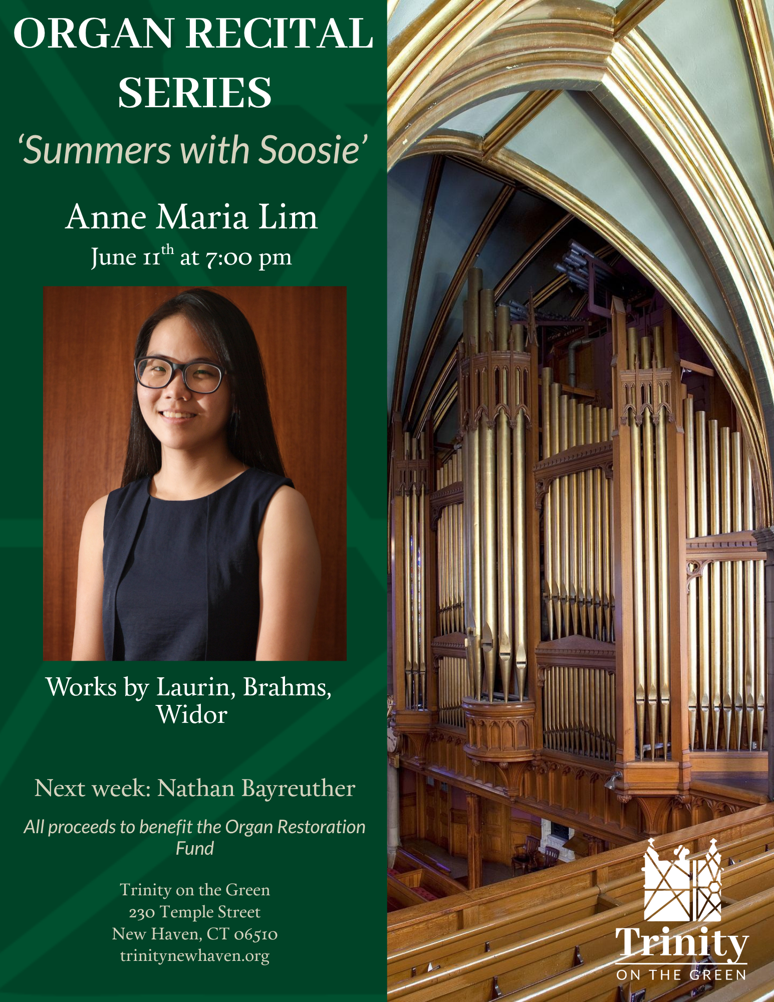 Organ Recital Series "Summers with Soosie" - Anne Maria Lim