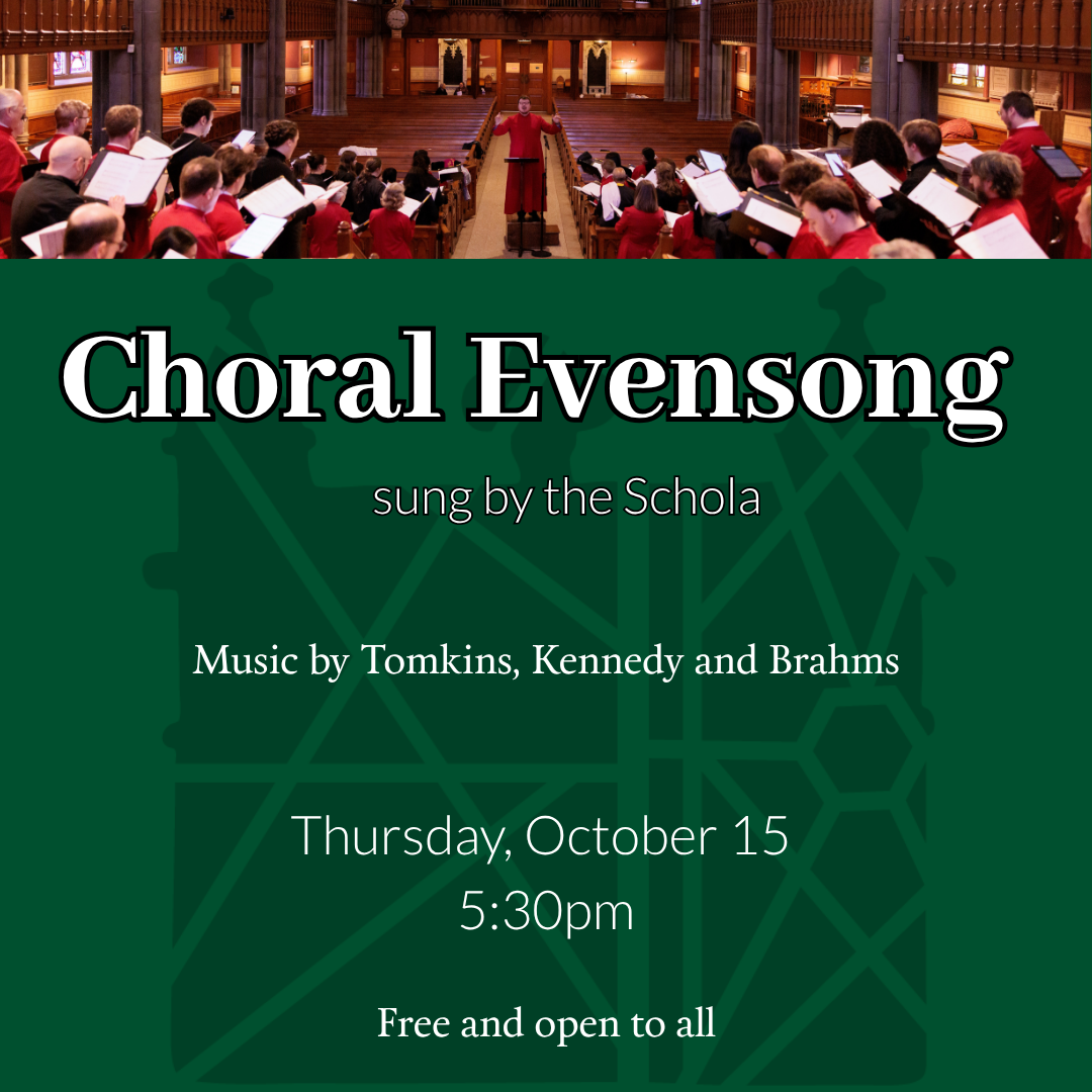 Evensong for Teresa of Avila sung by the Schola followed by Soup Supper