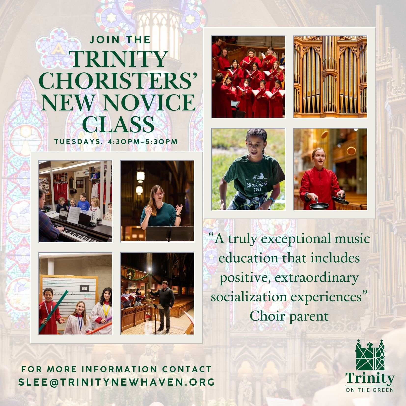 Join the Choristers' Novice Class — Trinity on the Green