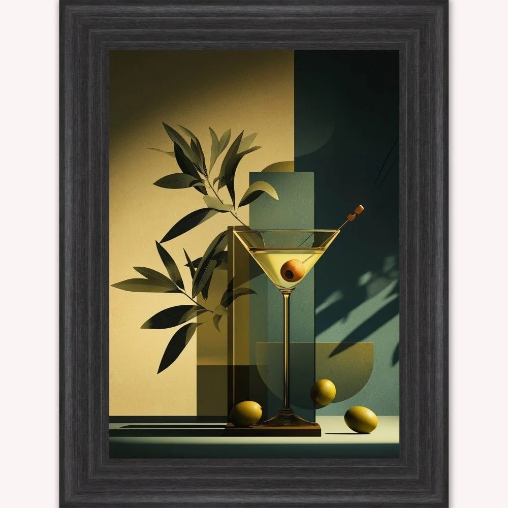 Moody Martini Cocktail | Framed Art