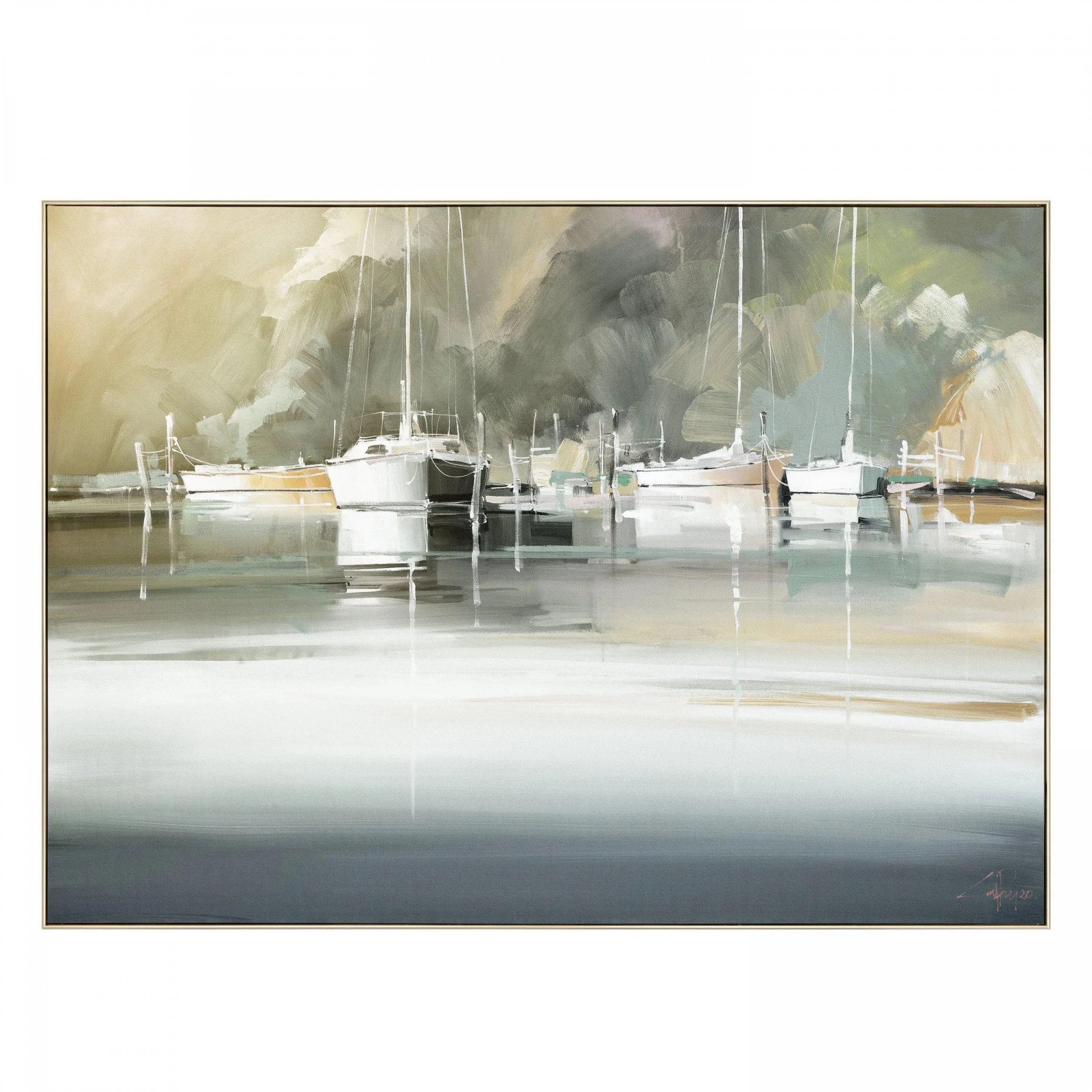 Marina Mooring | Framed Canvas
