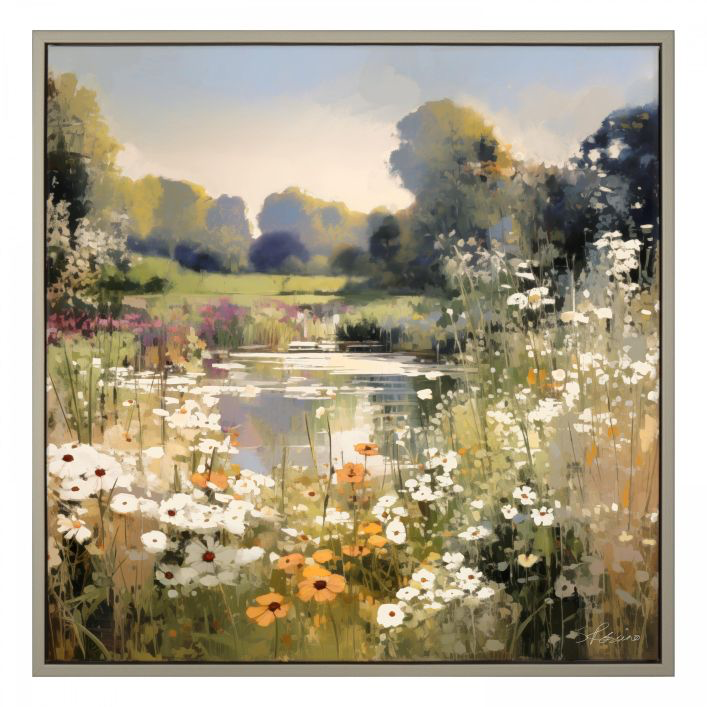 Wildflower Reflections | Framed Canvas