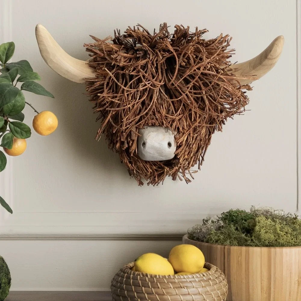 Rattan cow head