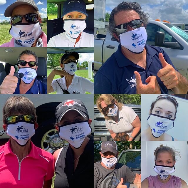 Mask Monday 😷@morningside.eventing helped provide the masks for Surefire horse trials. Yes this &ldquo;new normal&rdquo; seems strange but we are so thankful it keeps us safely horse showing and doing what we love.  Thank you @surefirehorsetrials fo