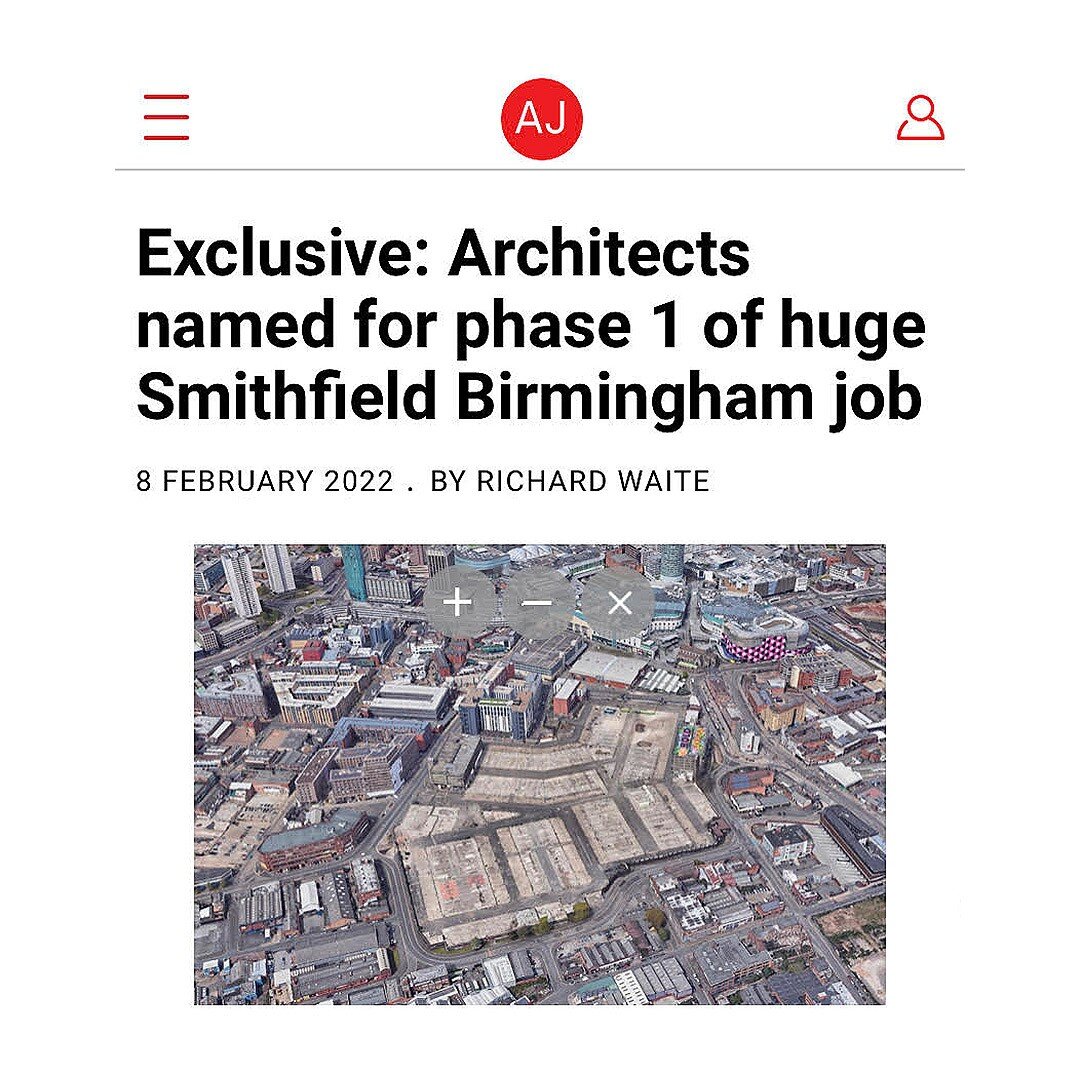 We&rsquo;re delighted to share that we&rsquo;ve been appointed to work on the Smithfield Birmingham Markets development for @lendlease and @bhamcitycouncil

The &pound;1.9 billion, 17 hectare city-centre regeneration scheme includes a market building