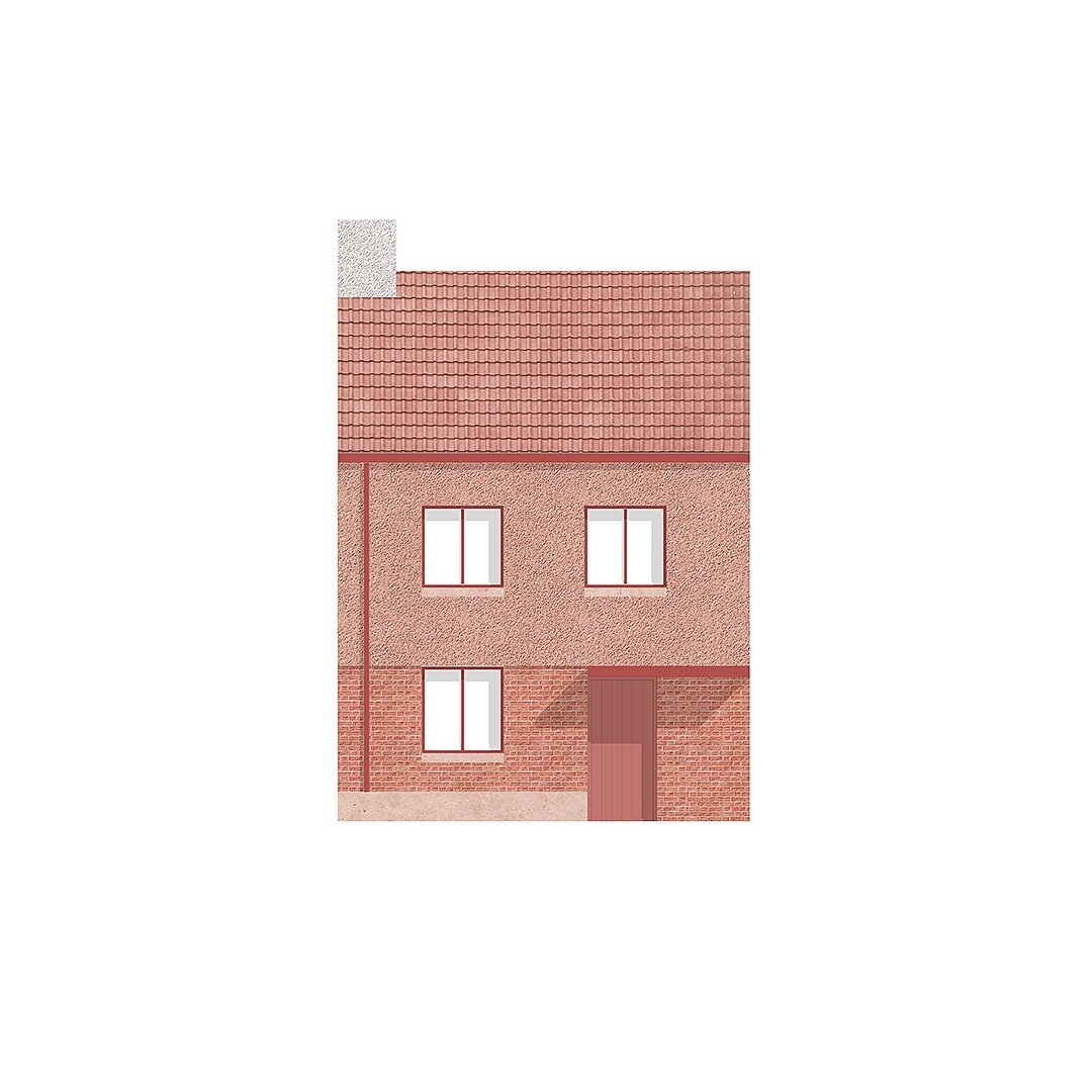 Fa&ccedil;ade study for a new build home in Wolverhampton. ⁠
⁠
The design is informed by the brick and pastel shades of render in the surrounding houses. ⁠
⁠
Submitted for pre-application advice