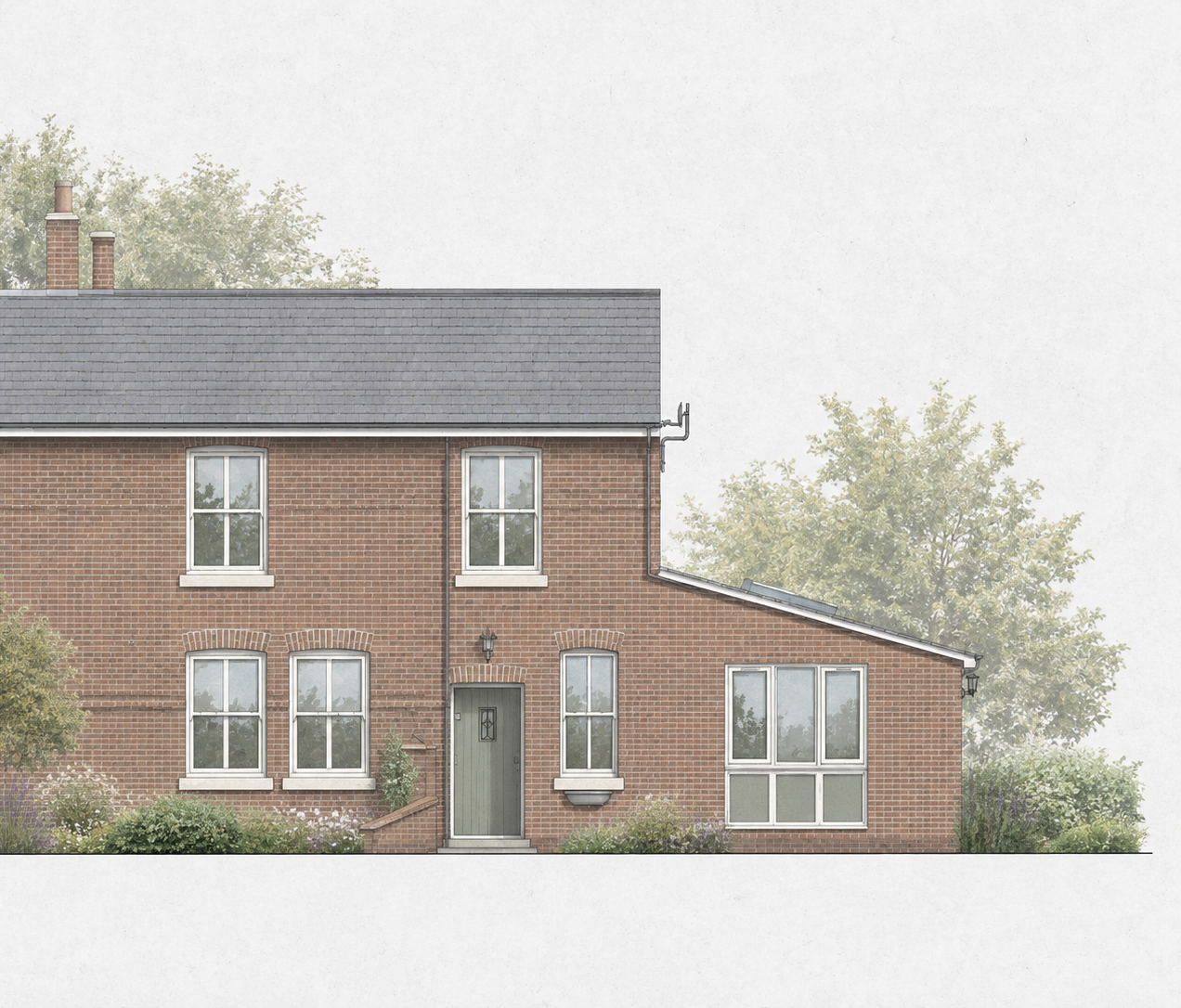 Fairlawn Cl, Leamington Spa-Leamington Architect-Rear extension.png