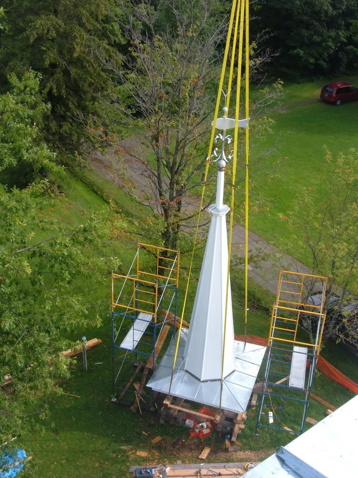 Renewal of Church Steeple on the Common in 2006