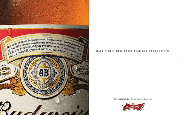 Print ad for Playboy's 60th anniversary issue