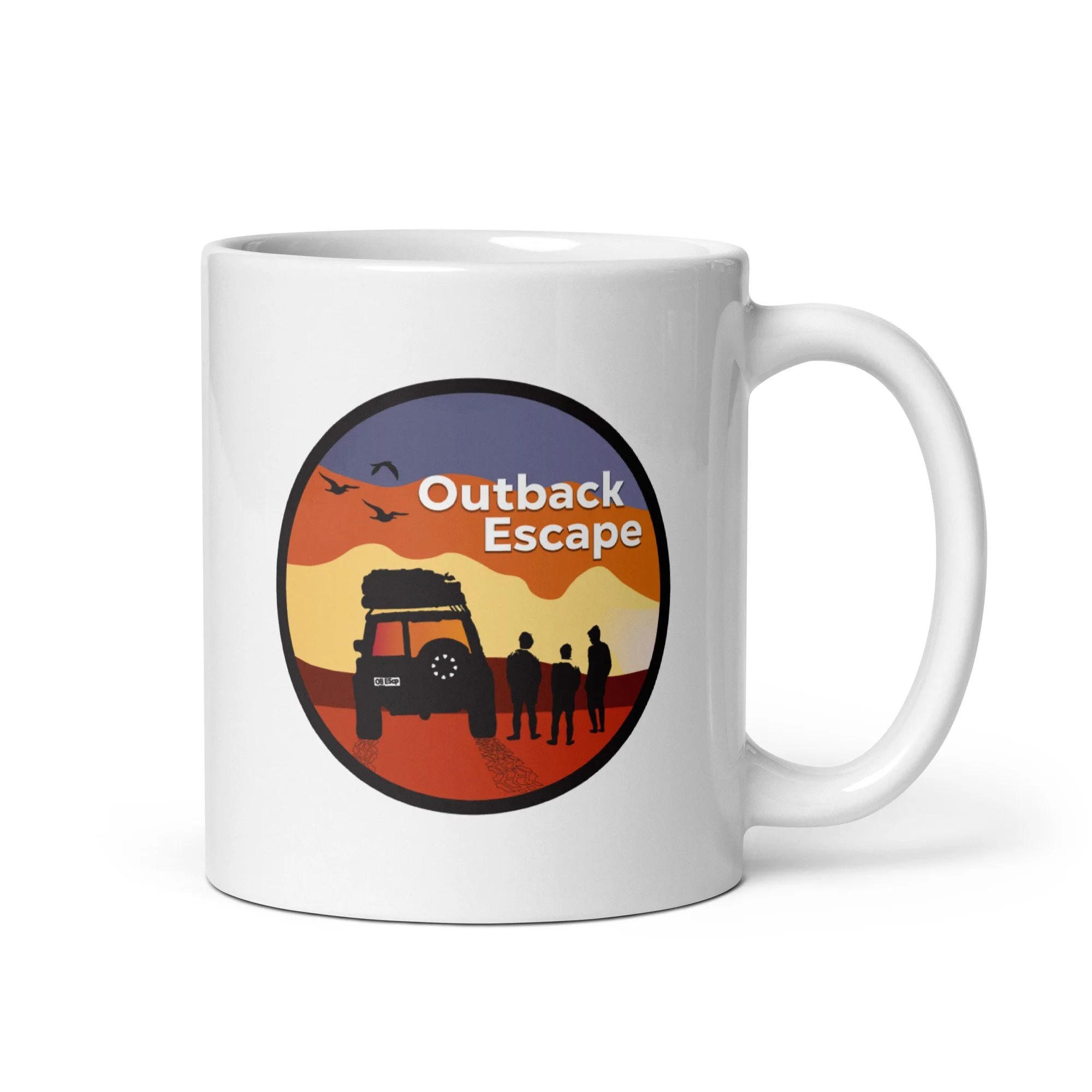 Outback Escape White glossy mug