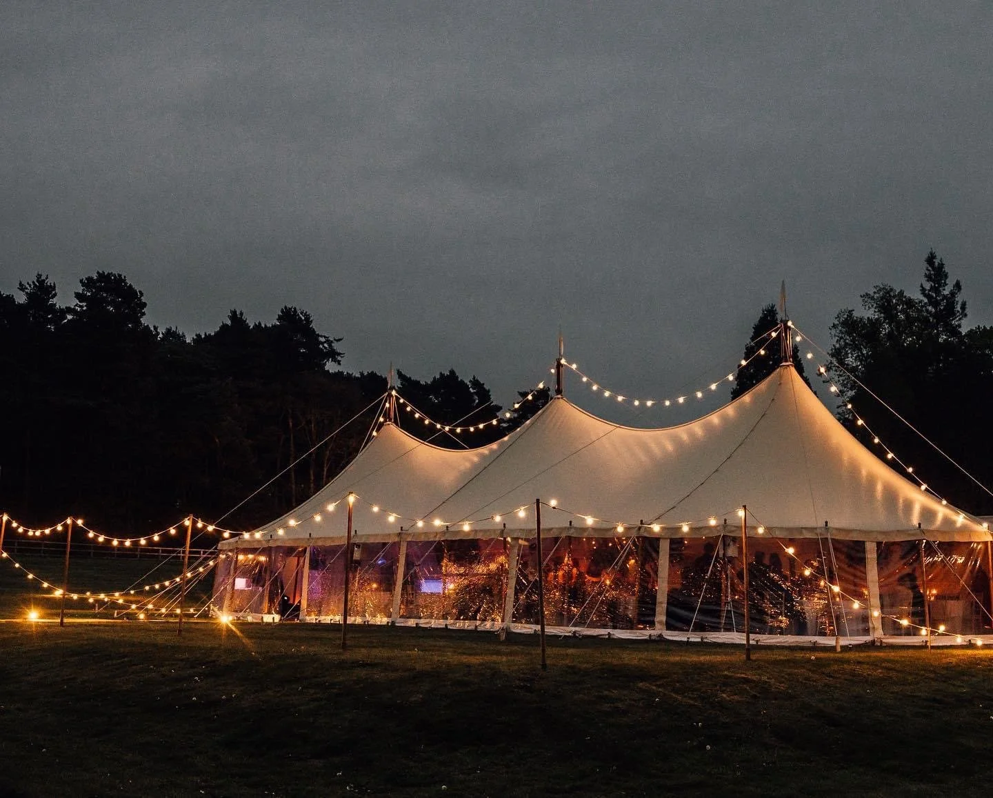 Exterior Wedding Marquee Lighting