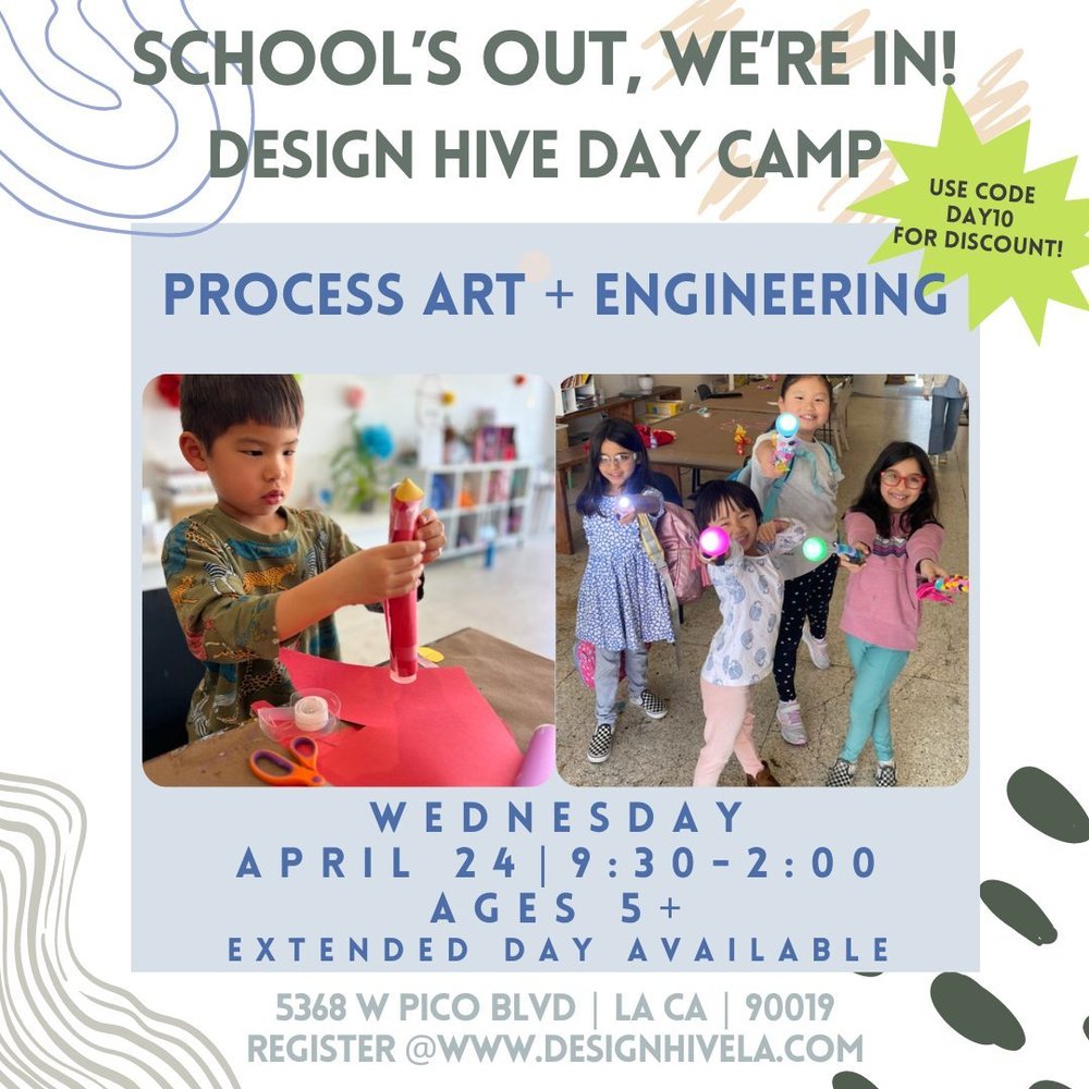 🎨 Join us for a day of creativity, innovation, and hands-on learning at the Design Hive! 🚀✨ Discover the exciting worlds of art, craft, engineering, and design, and unlock your full potential. 🌈🔧 ⁠
⁠
Mark your calendars for Wednesday, April 24th,