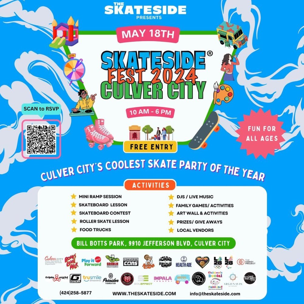 Come see us this Saturday at Skateside Fest in Culver City! We'll be doing a fun, free LED project, plus there will be skate lessons, food trucks, music, and arts &amp; crafts!⁠
⁠
Come by and say hi!⁠
⁠