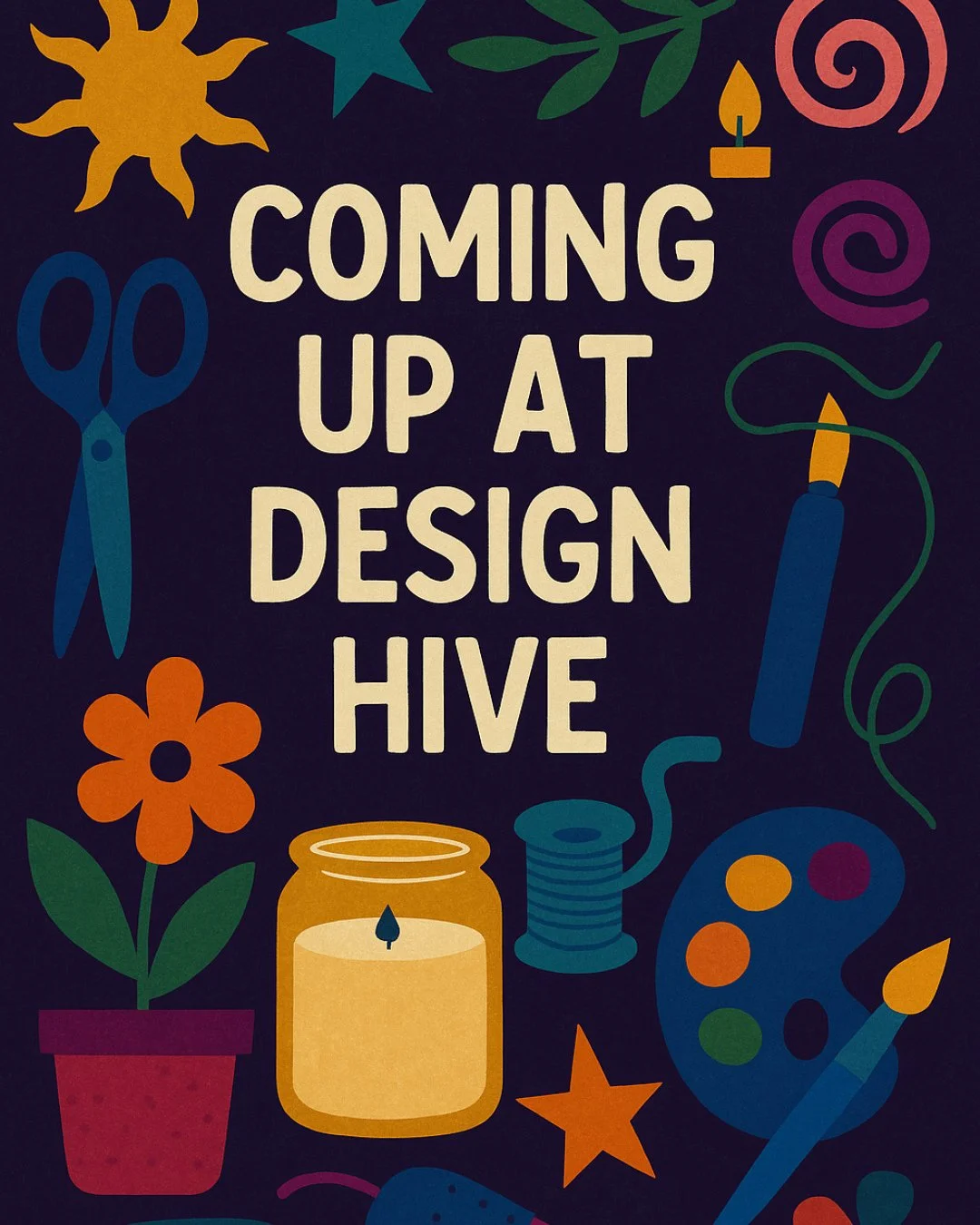 Big things are coming up this week at Design Hive! From holiday workshops to screen-free maker magic, our studio is busier (and more creative!) than ever. Whether you&rsquo;re into crafting, stitching, pouring, or building &mdash; there&rsquo;s a spo