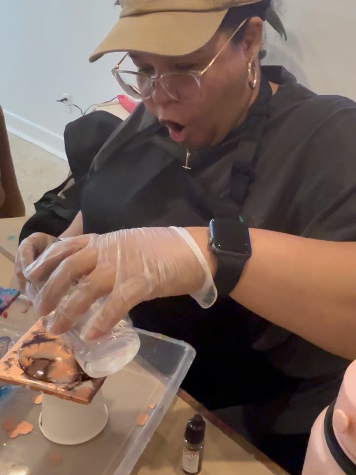 Ink. Resin. A little bit of magic. ✨🎨
Join us this Saturday at 5 PM for our Ink + Resin Tile Workshop, where color blooms, layers shine, and every tile turns into a tiny work of art. Perfect for a creative night out&mdash;no experience needed, just 