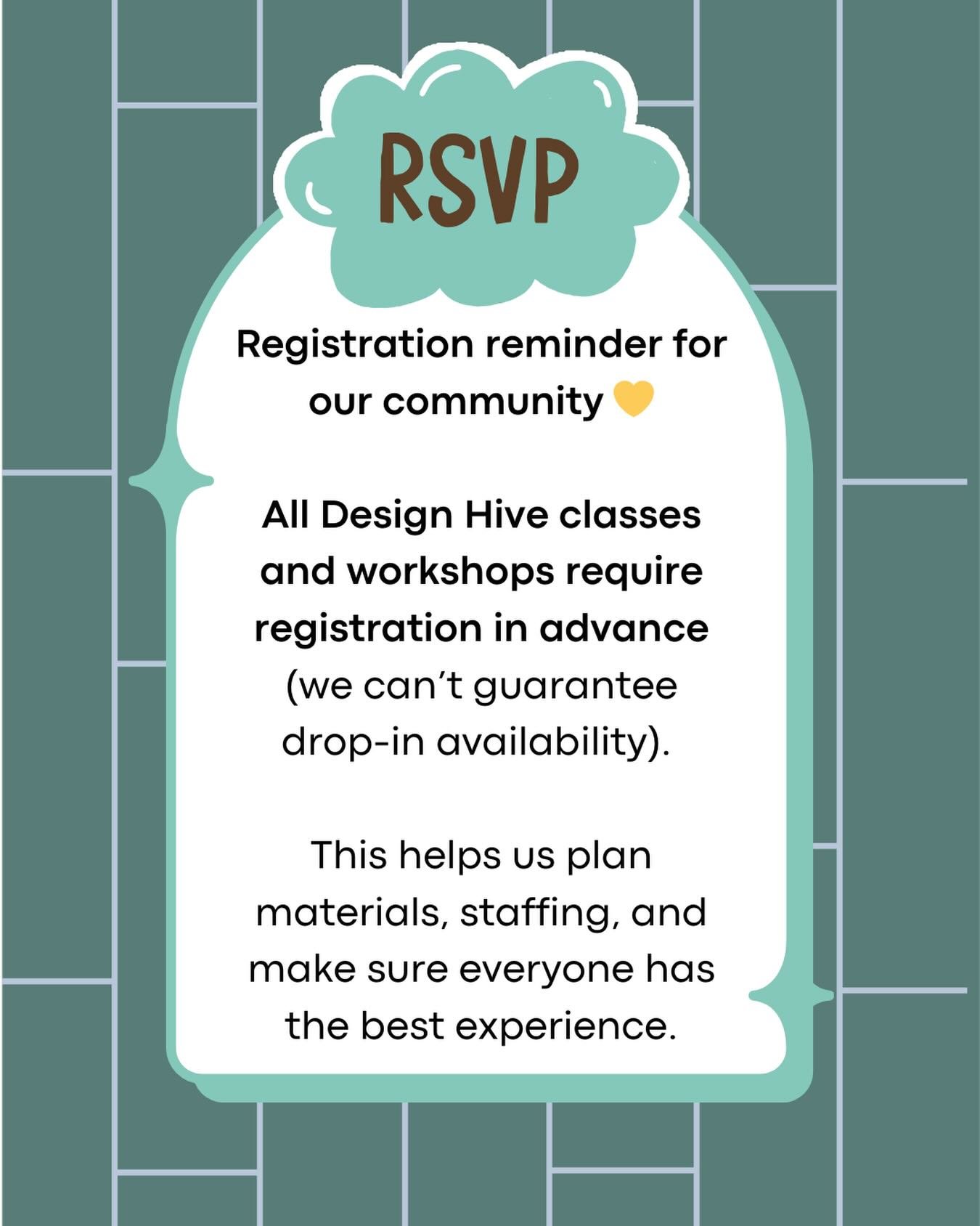 Just a reminder- always RSVP!