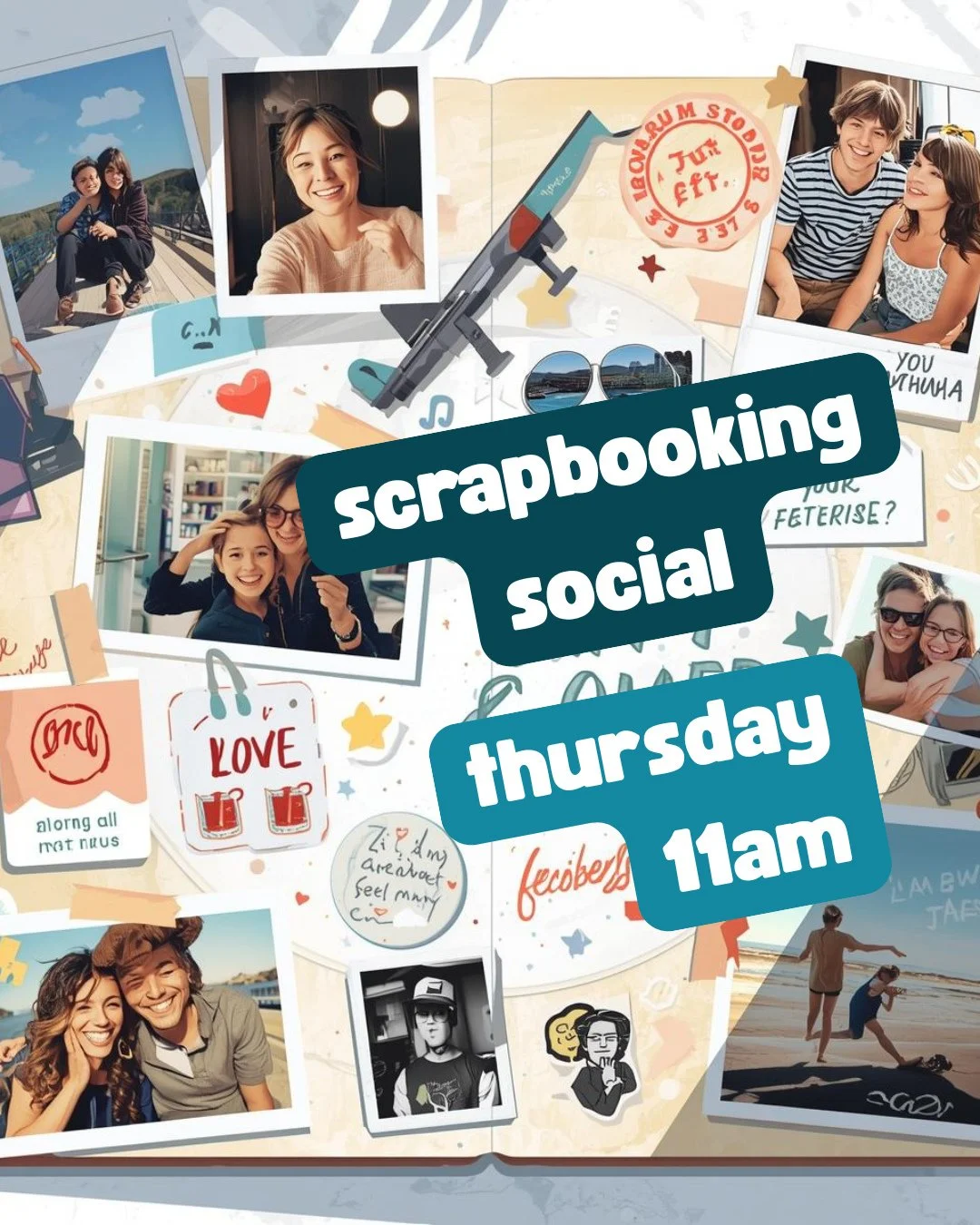 ✨ Grab your scissors and let&rsquo;s get crafty! Every Thursday from 10 to 12, we&rsquo;re turning ordinary moments into extraordinary memories. ⁠
⁠
Whether you want to scrapbook with friends or steal some solo time to tap into your creativity, our c