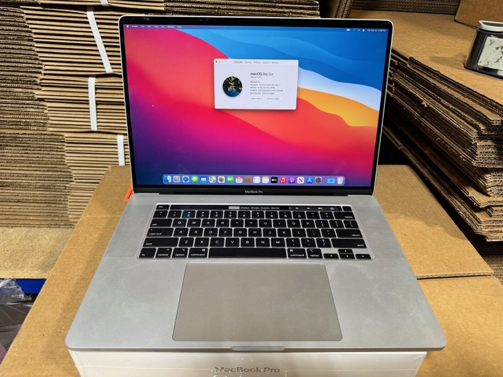 Macbook Pro 2019 16" I7-9750H@2.60GHz 16GB