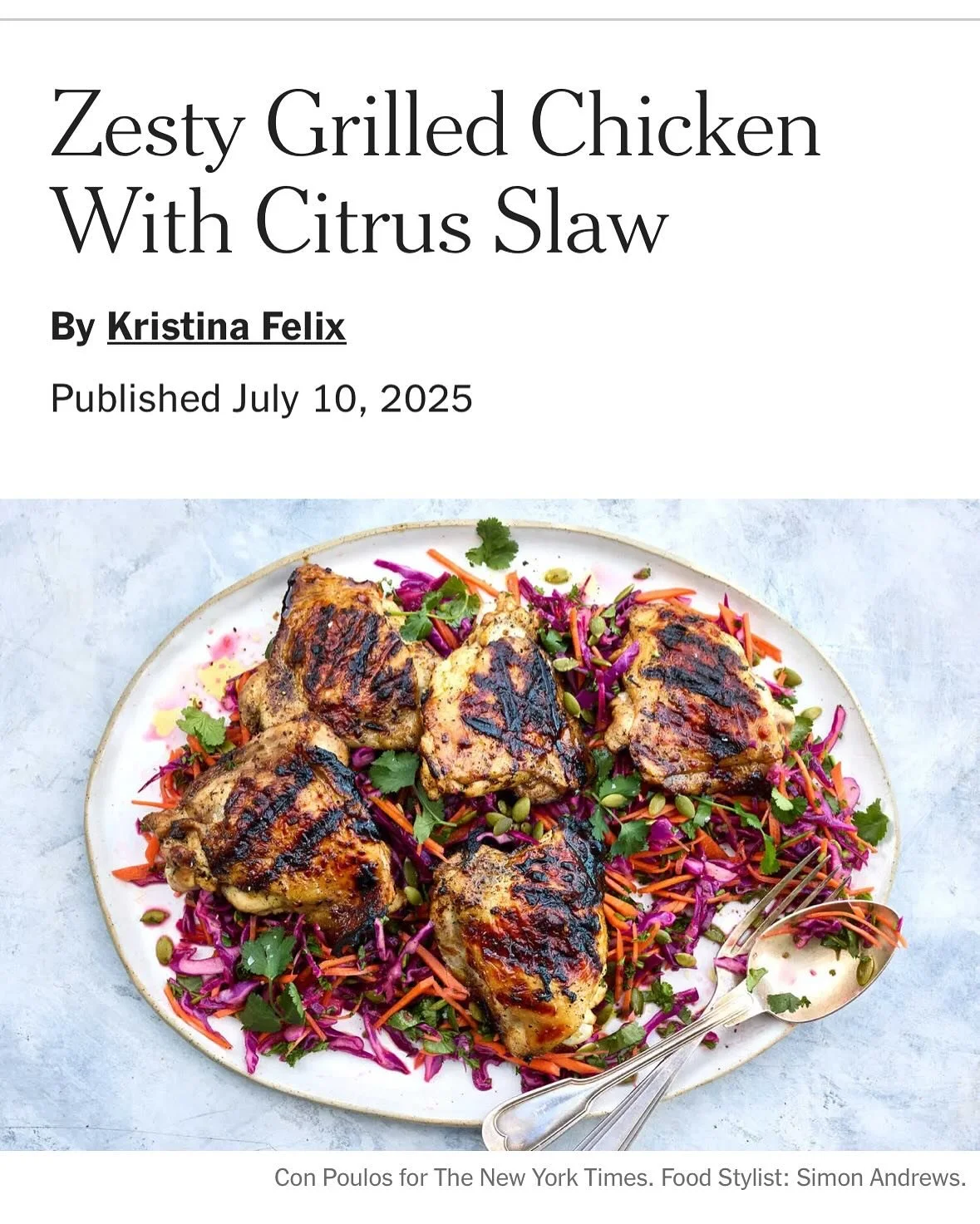 I have one new recipe on NYT Cooking inspired by a really strong scent memory I have of driving through Nueva Rosita, Coahuila, a town that sits about 1 and a 1/2 hours from the Piedras Negras border crossing. We drove two days straight to Mexico the
