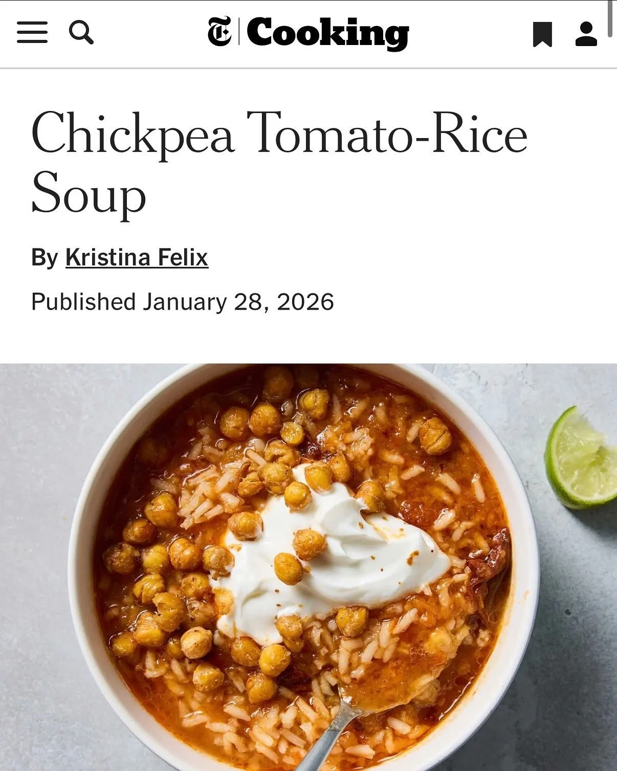 I have two new soup recipes up @nytcooking! Both are designed for cold weather days and rooted in the idea that eating well doesn&rsquo;t have to be difficult or expensive.

As I&rsquo;ve been working on my cookbook, I&rsquo;ve fallen deeply in love 