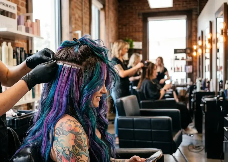 Tape in hair extensions