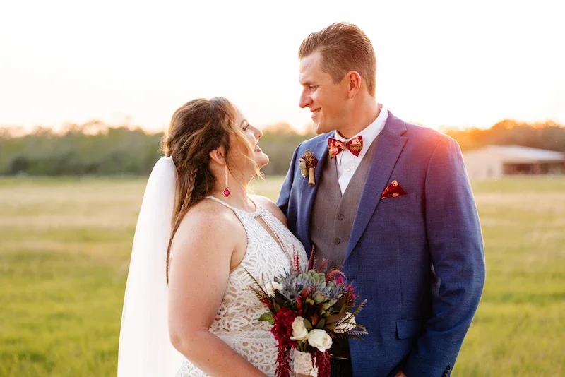 Textured wavy wedding hair