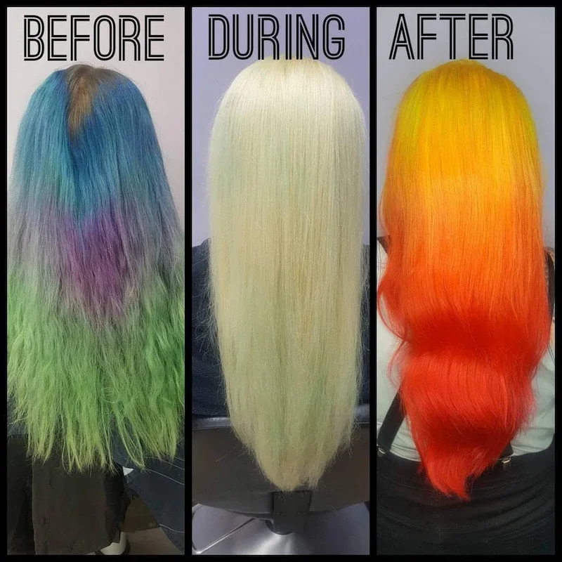 pre lightening for vivid colors