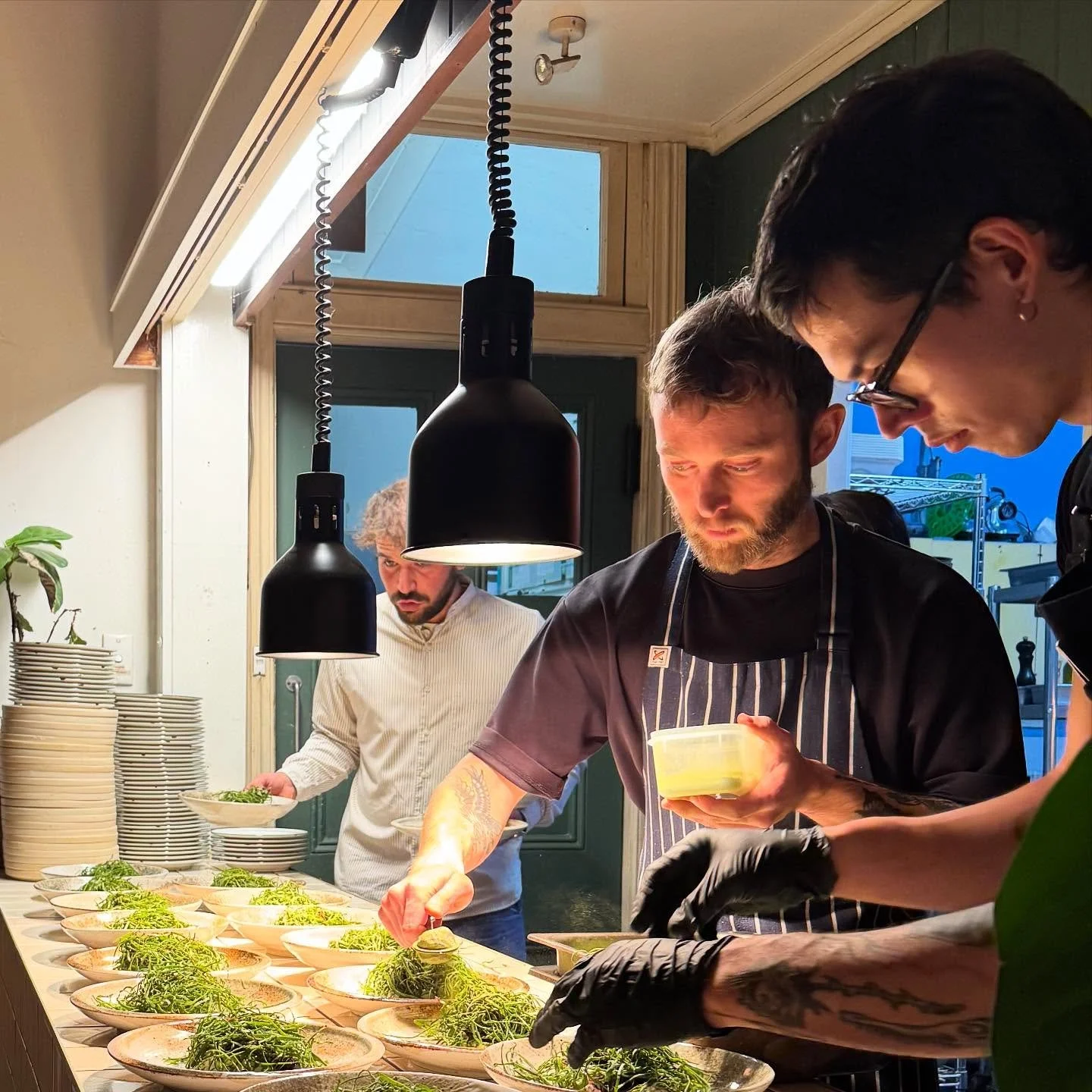 So much fun cooking with @cameron__matthews @reganmcgrady @succulent.chinese @sebastian_mina_durham at @mapleton.pub for their next gen chef series dinner. 

Special mention to @whoispedro and @thefallsfarm for being so passionate about what they do 