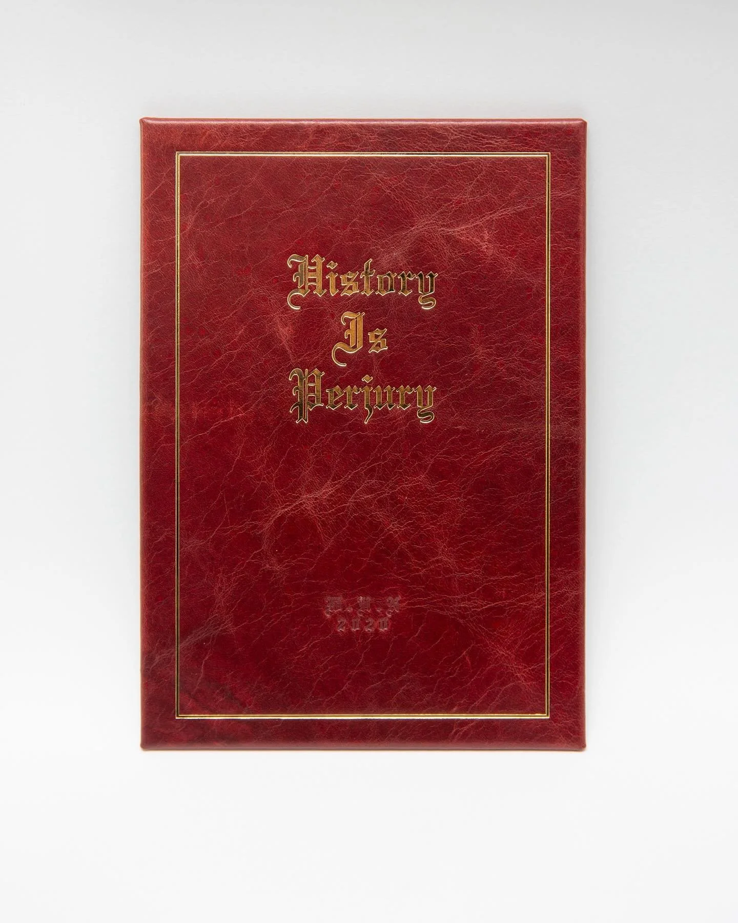 Small leather work from a few years back. Leather and gold foil on board, 2020.