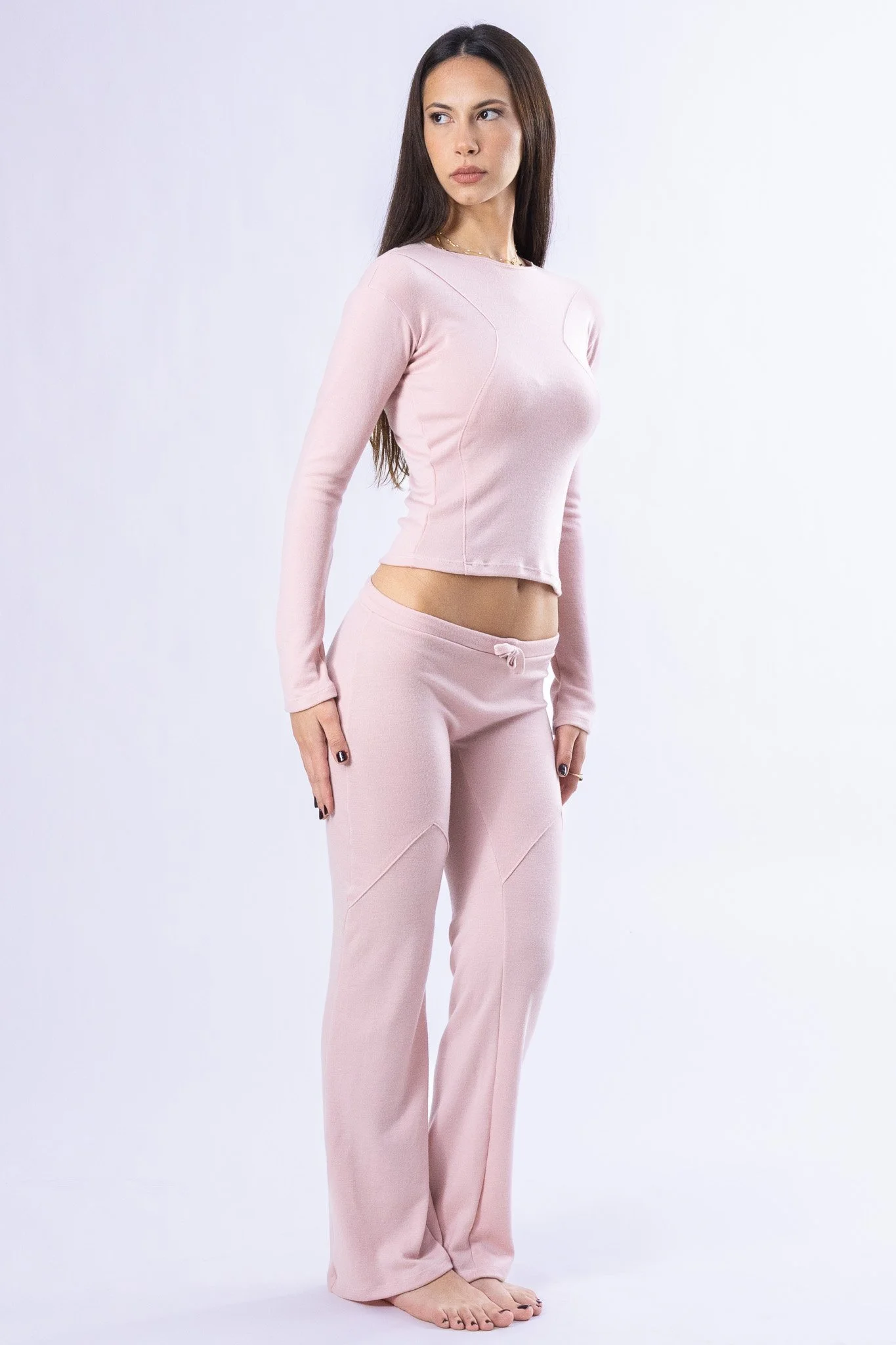 pink merino wool low rise pants 4.jpg