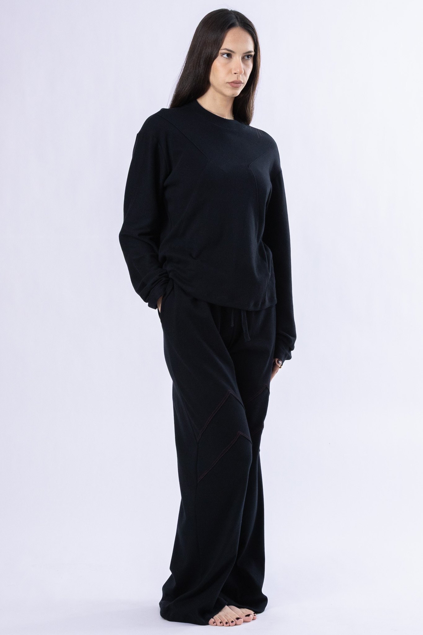 black organic cotton loose women's pants set 4.jpg