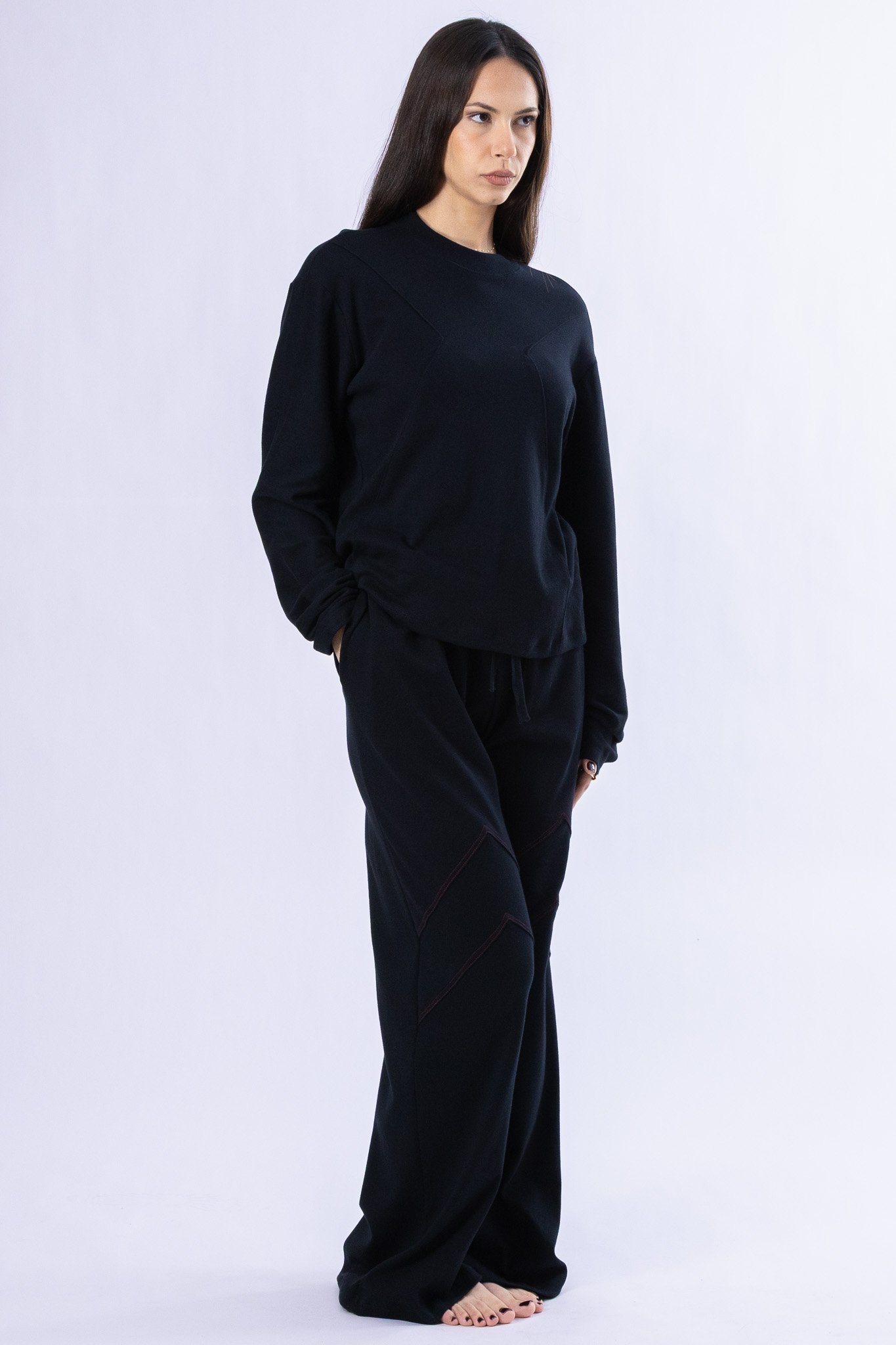 black organic cotton loose women's pants set 4.jpg