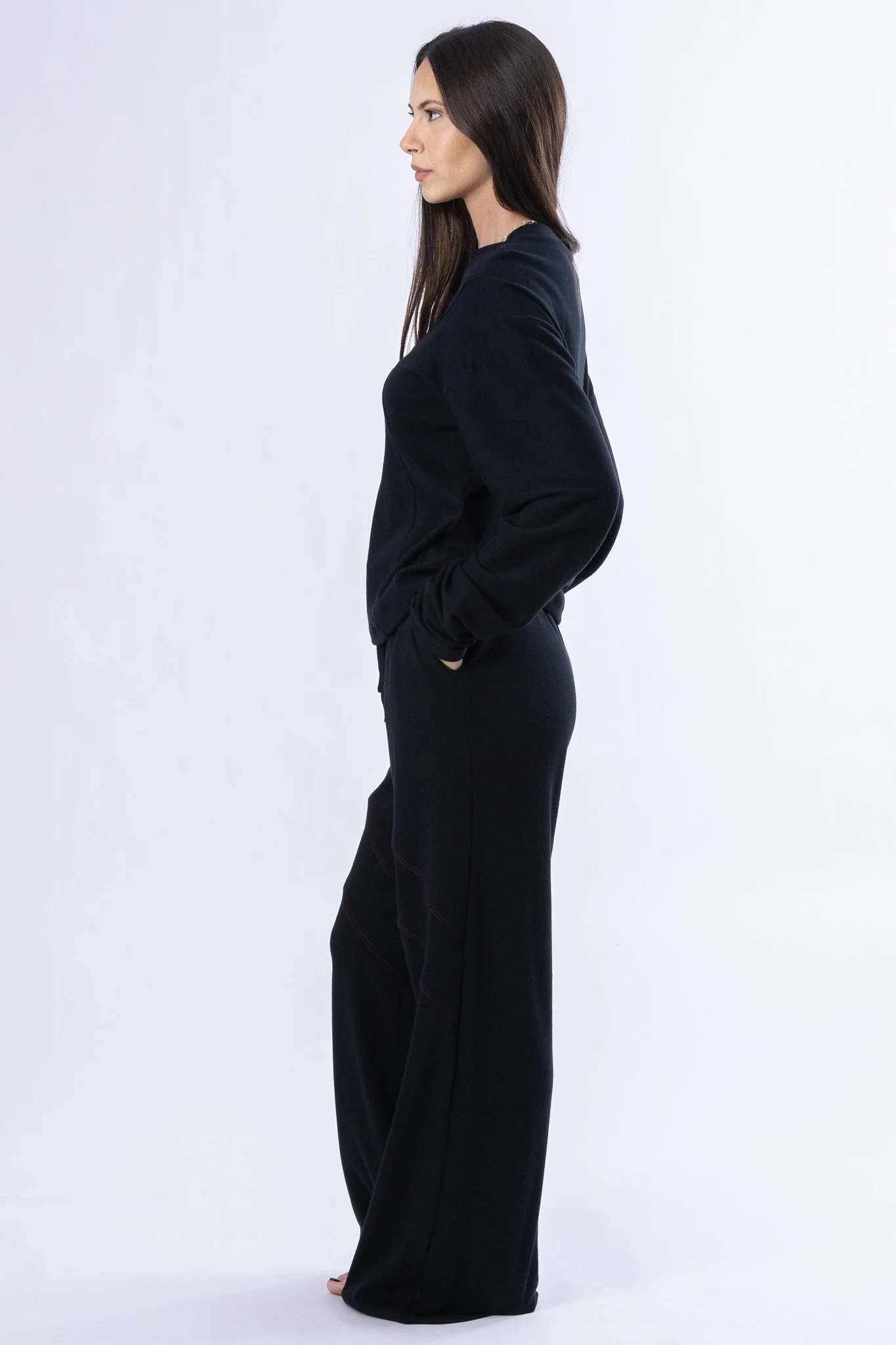 black organic cotton loose women's pants set 2.jpg