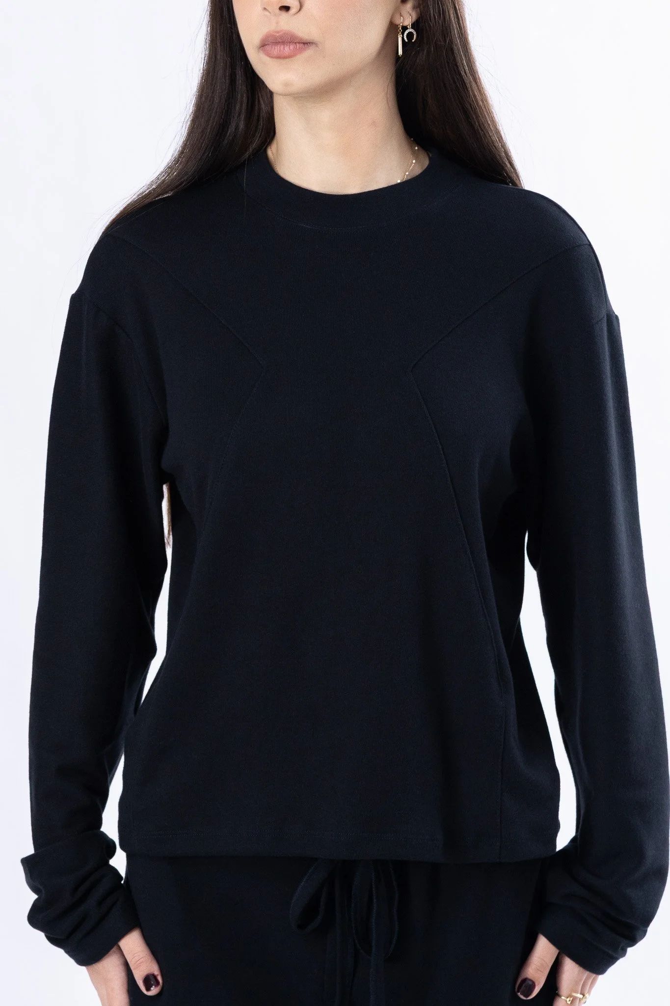 black organic cotton loose women's shirt.jpg
