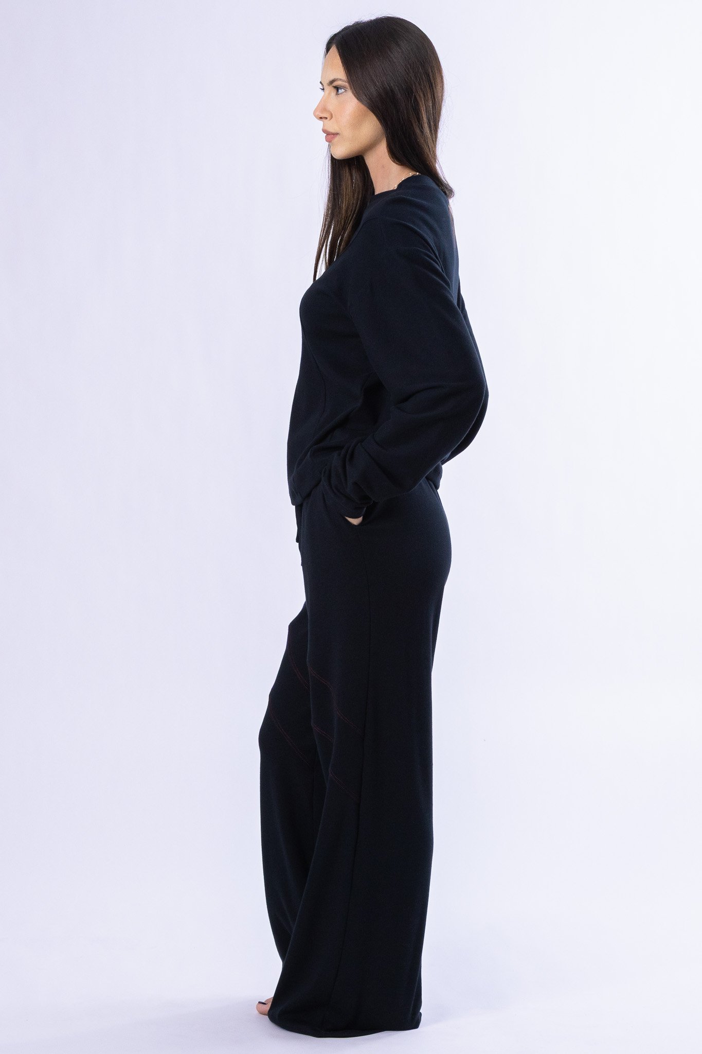 black organic cotton loose women's pants set 2.jpg