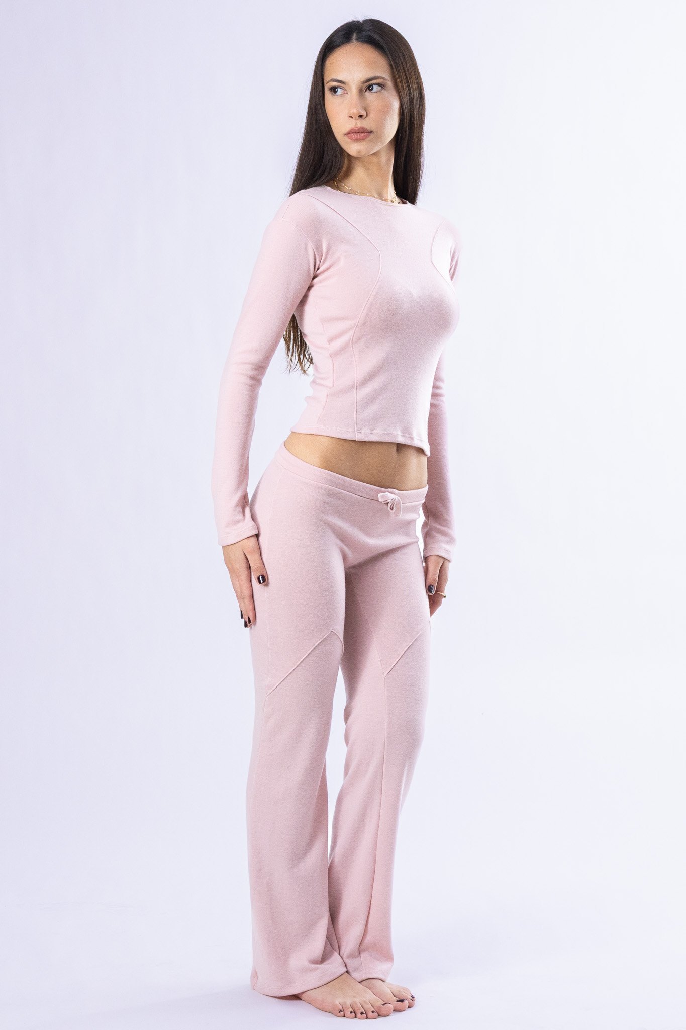 pink merino wool low rise pants 4.jpg