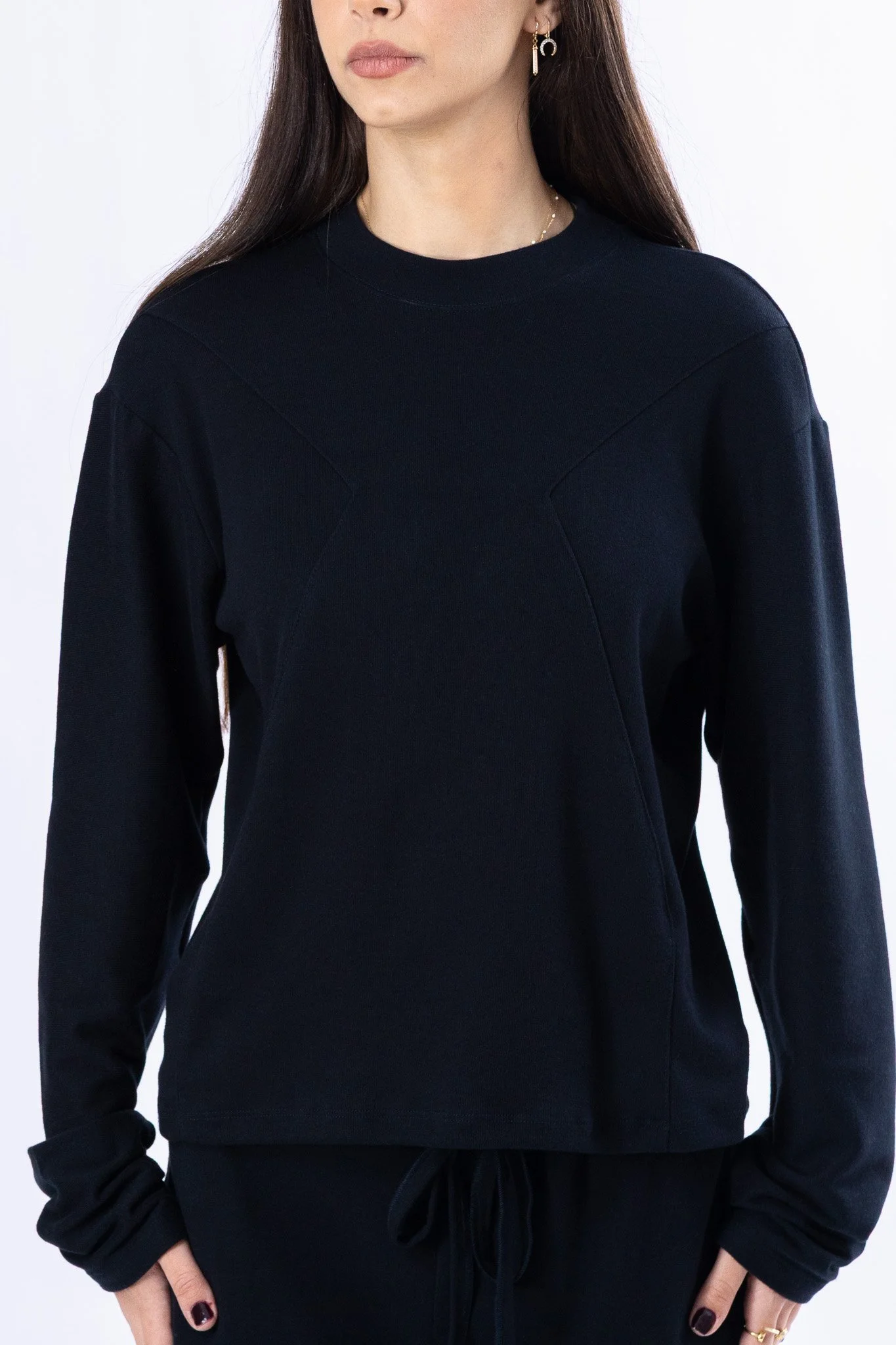 black organic cotton loose women's shirt 2.jpg
