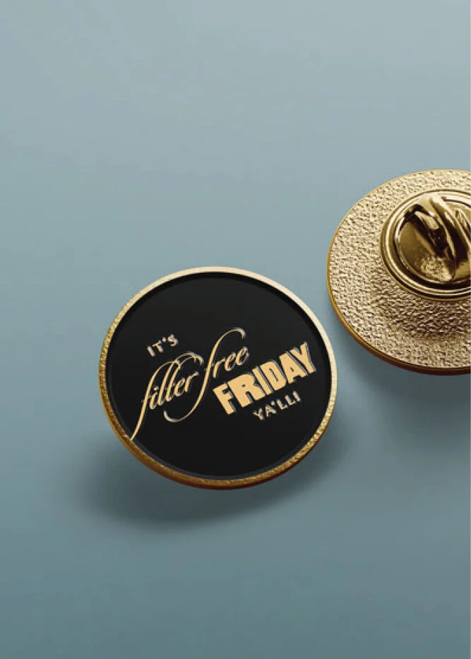 "Filter Free Friday" Enamel Pin