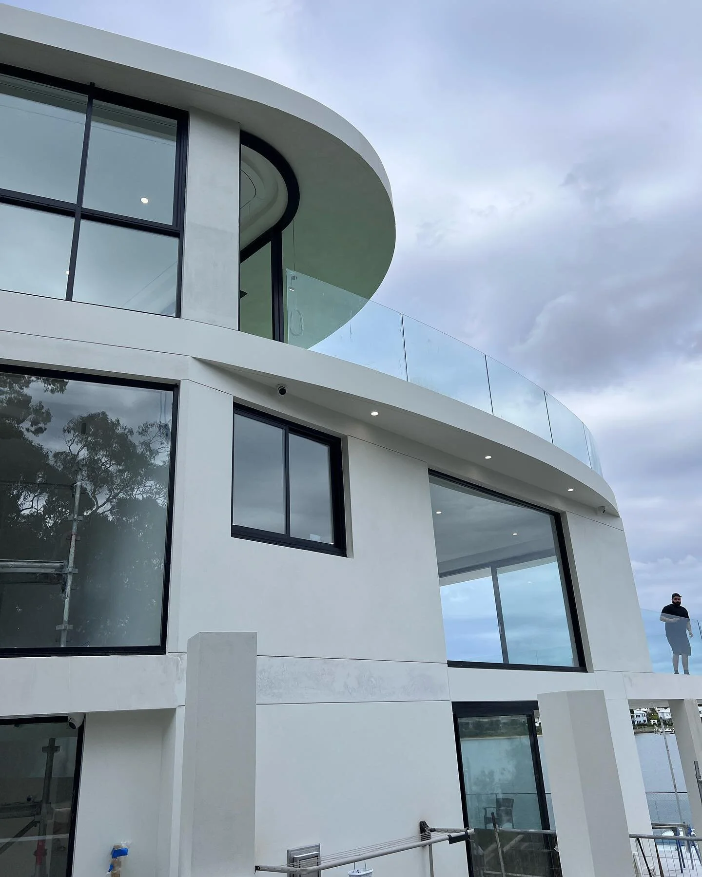 Abbotsford nearing completion  Curves exposed post scaffold