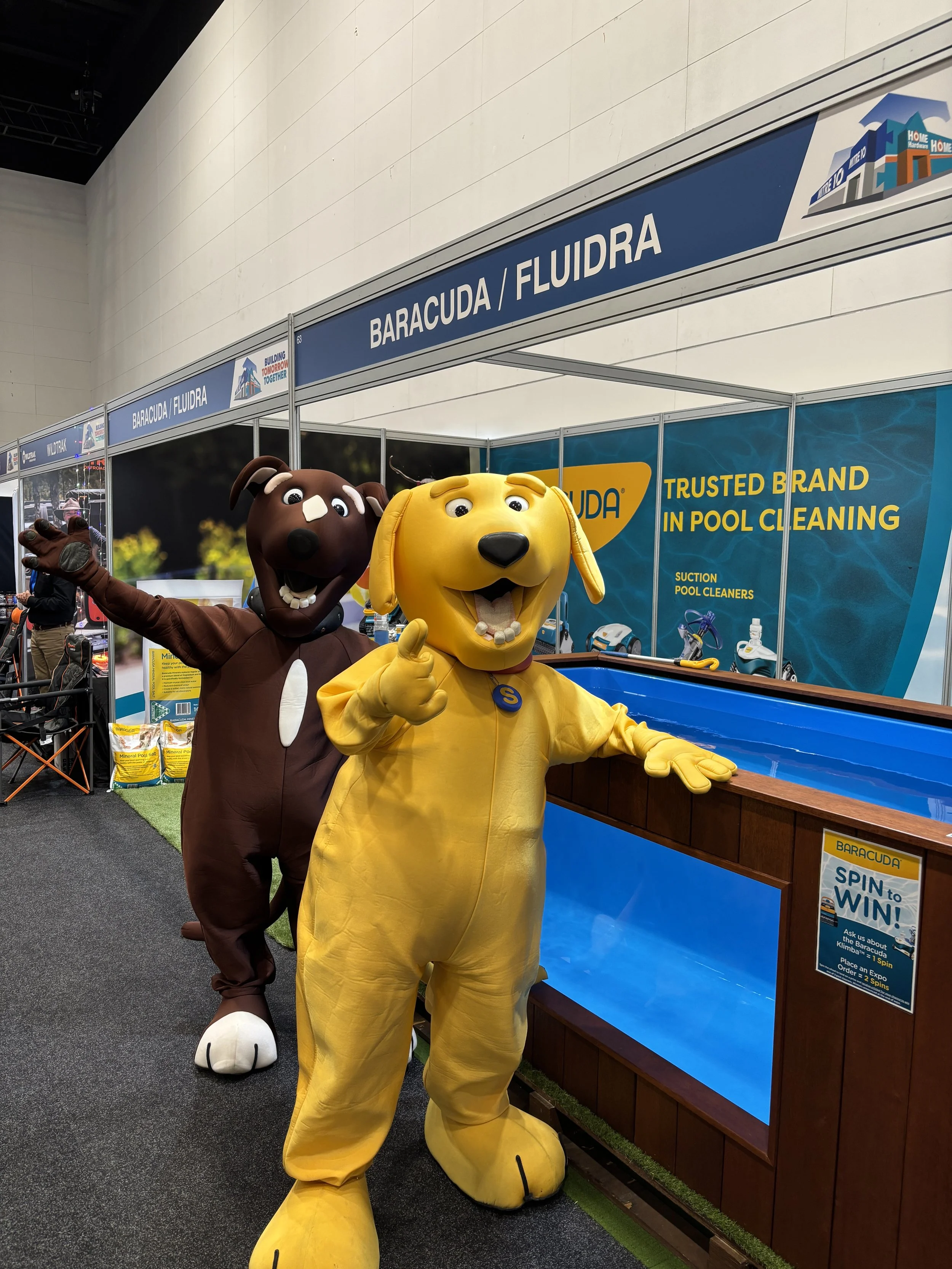 Mascots at Adelaide Convention Centre

