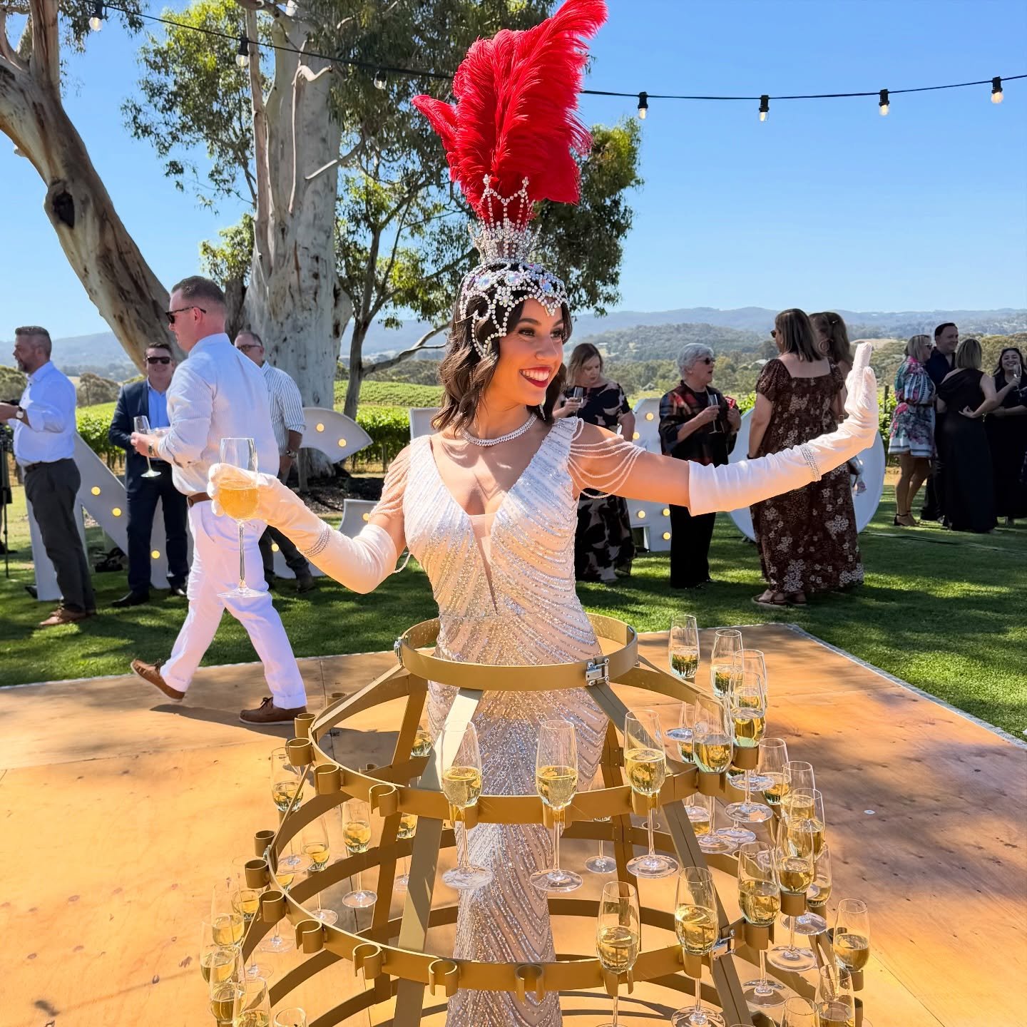 This Christmas, may the only pain in your life be - Champagne &hellip; 😆🥂🍾 thanks for having us at this fabulous event @villagegate.co! #adelaidechampagne #adelaidechampagneskirt #champagneskirtadelaide #adelaidetalent #adelaideevents