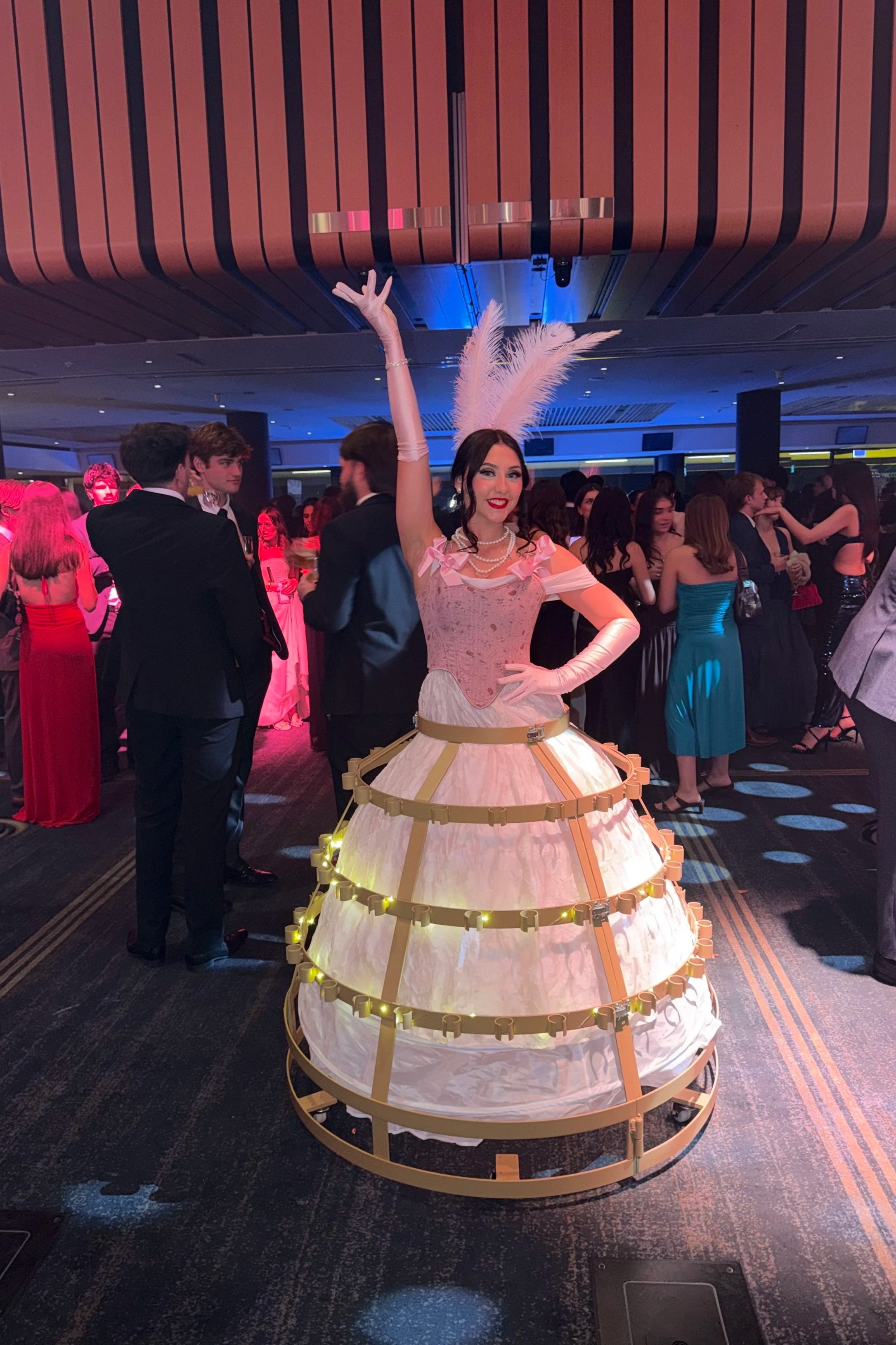 Circus costume champagne skirt pink

