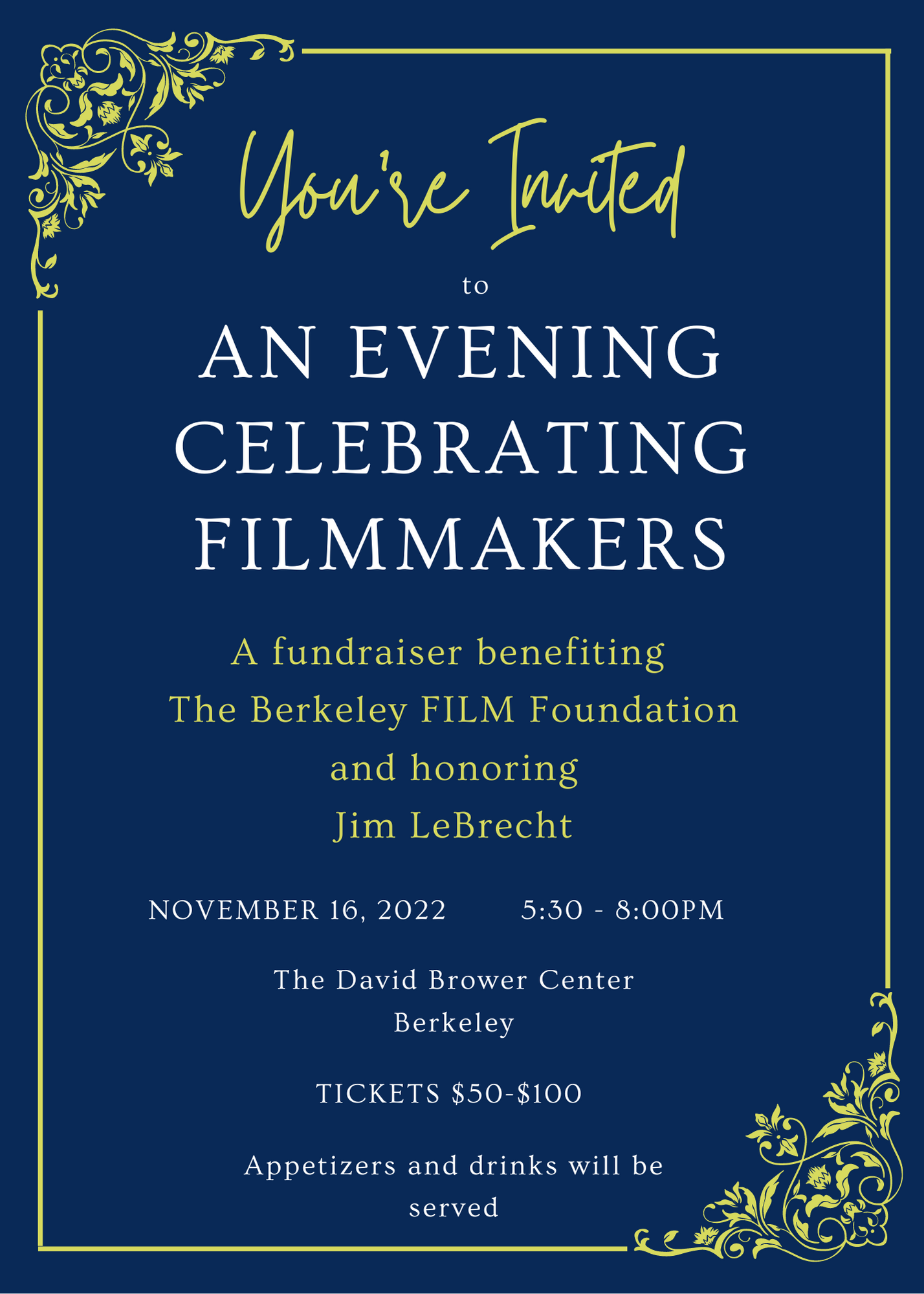 'An Evening Celebrating Filmmakers' with the Berkeley FILM Foundation