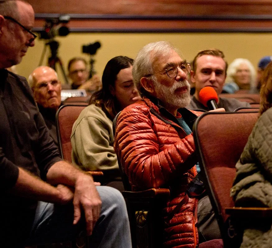 Audience member asking question