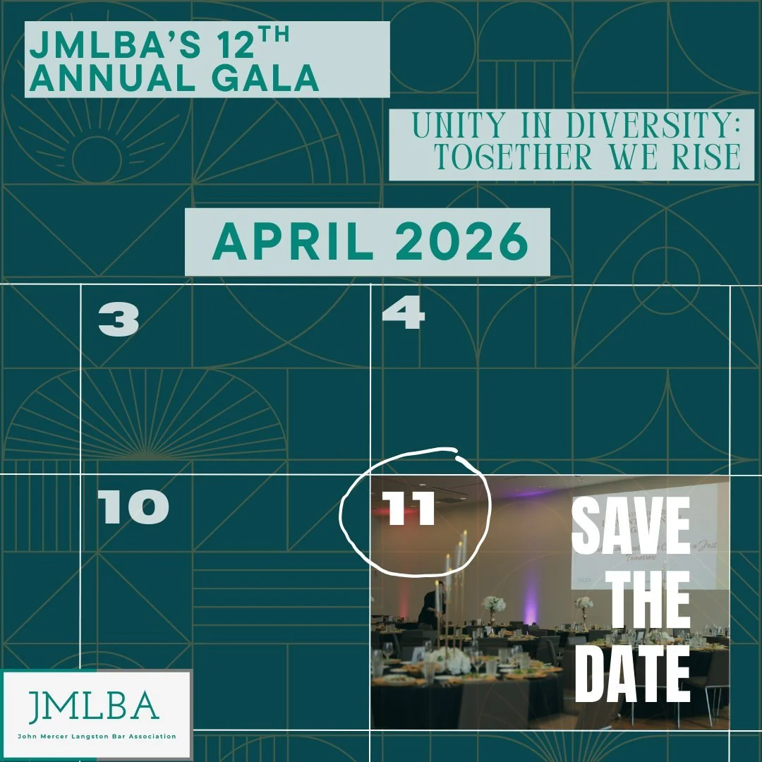 Mark your calendars: JMLBA's 12th Annual Gala will be hosted on Saturday, April 11, 2026! Join us as we celebrate Black excellence in the legal field and celebrate the graduating classes of Ohio State Moritz College of Law and Capital Law School.

Wh