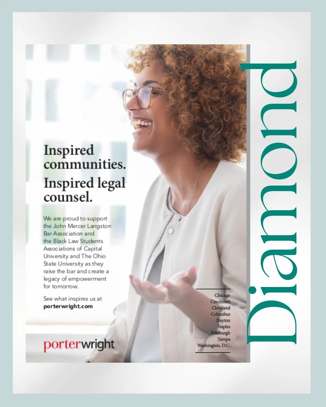 Our 12th Annual JMLBA Gala was a tremendous success &mdash; an accomplishment made possible by the support of our sponsors. We extend our gratitude to our Diamond Sponsor, Porter Wright, and our Legacy Sponsors, Kegler Brown Hill + Ritter and Vorys. 