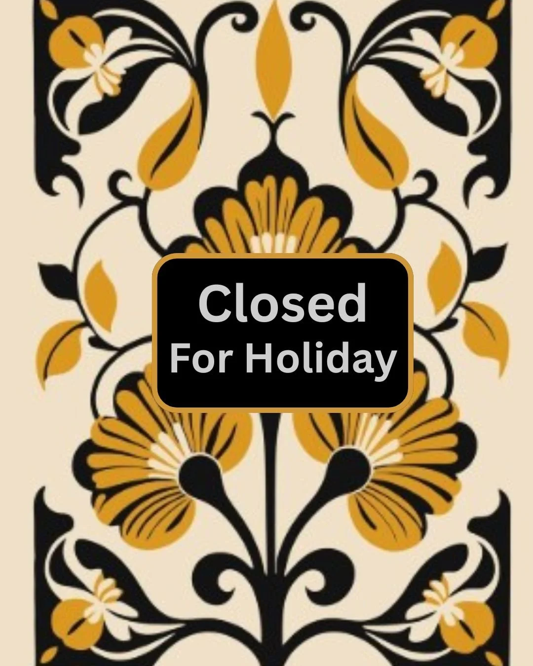 Closed for Memorial Day